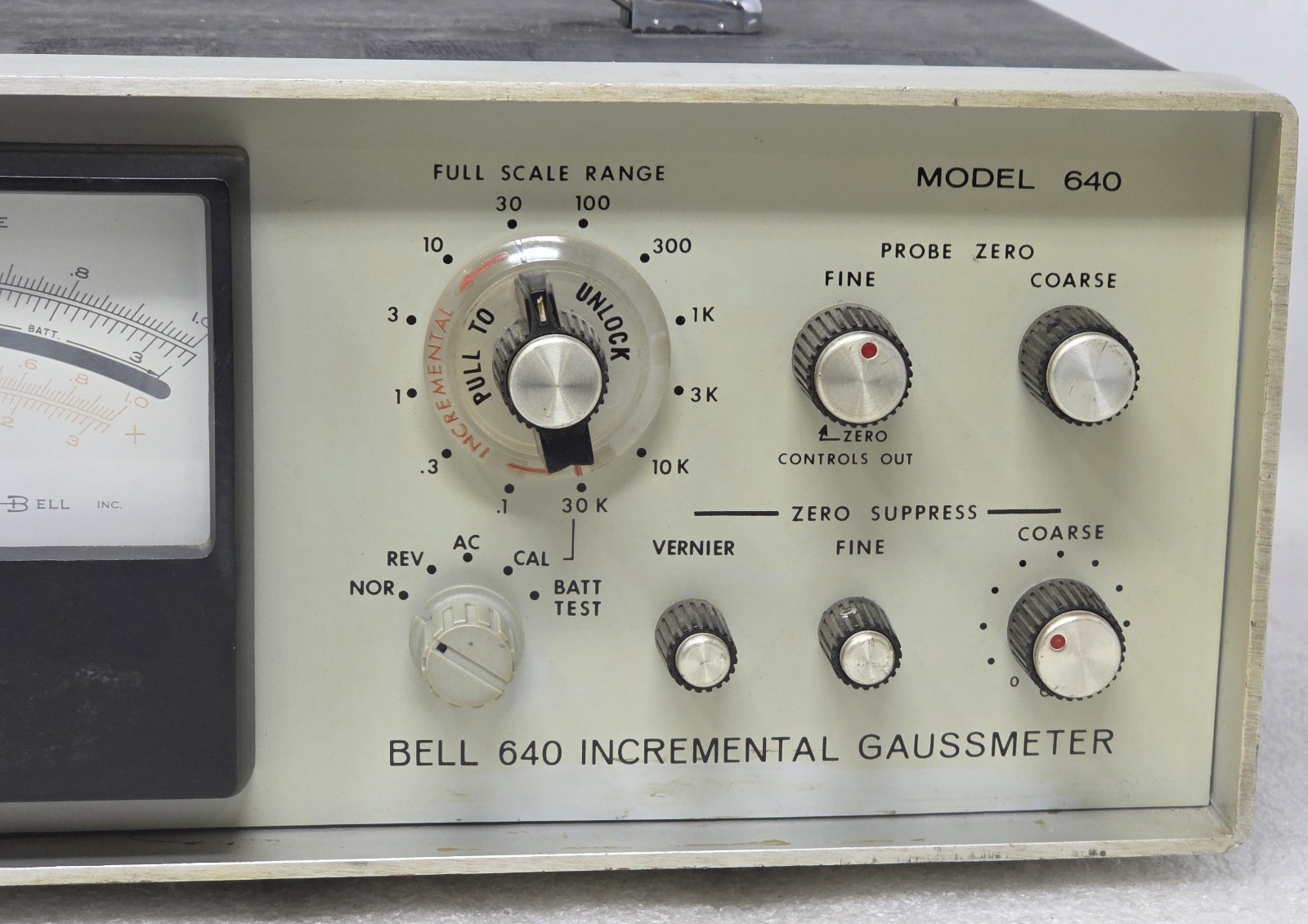 F.W. Bell Incremental Gaussmeter Model 640 - Untested (No Power Cord)