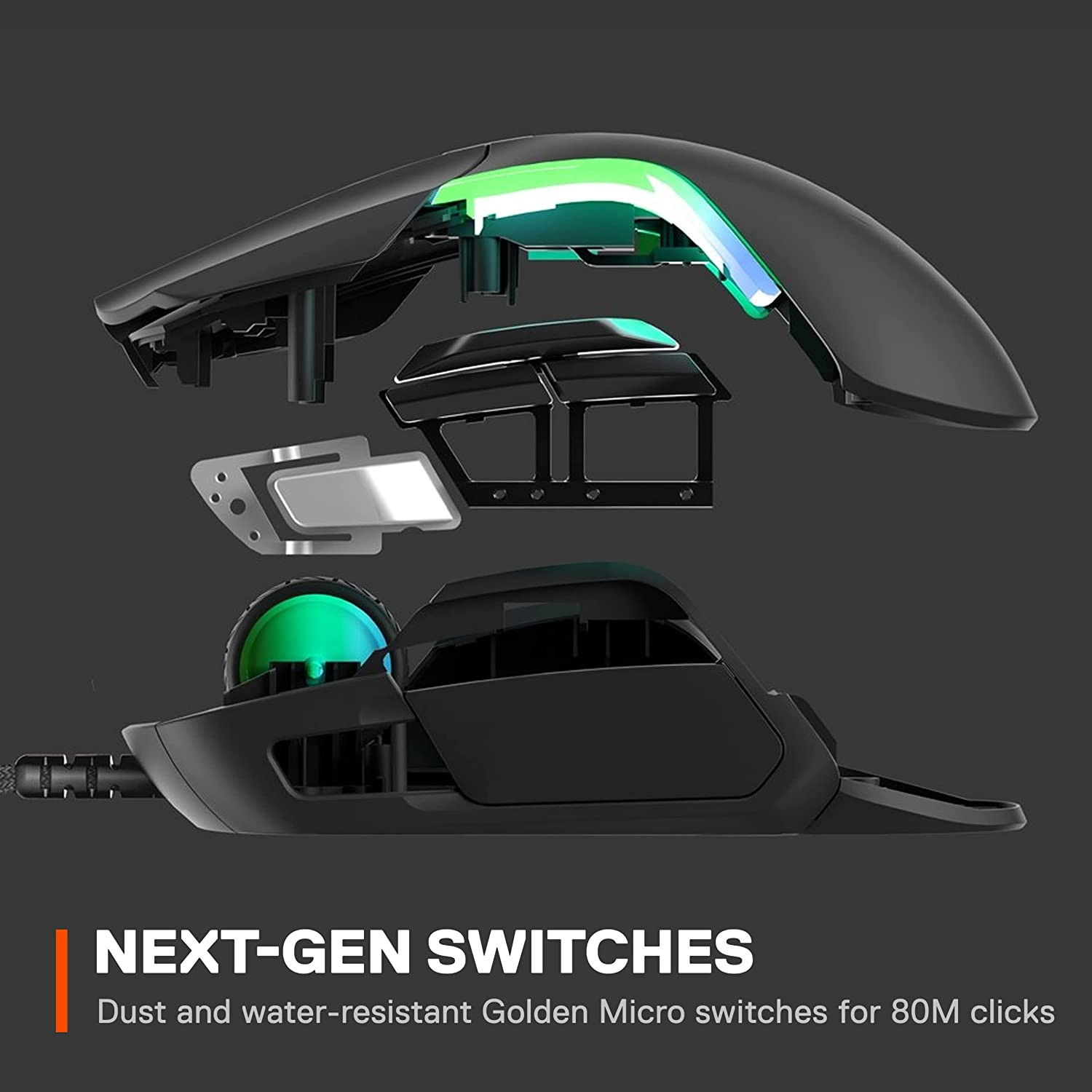 Rival 5 Gaming Mouse with Prismsync RGB Lighting and 9 Programmable Buttons – FP
