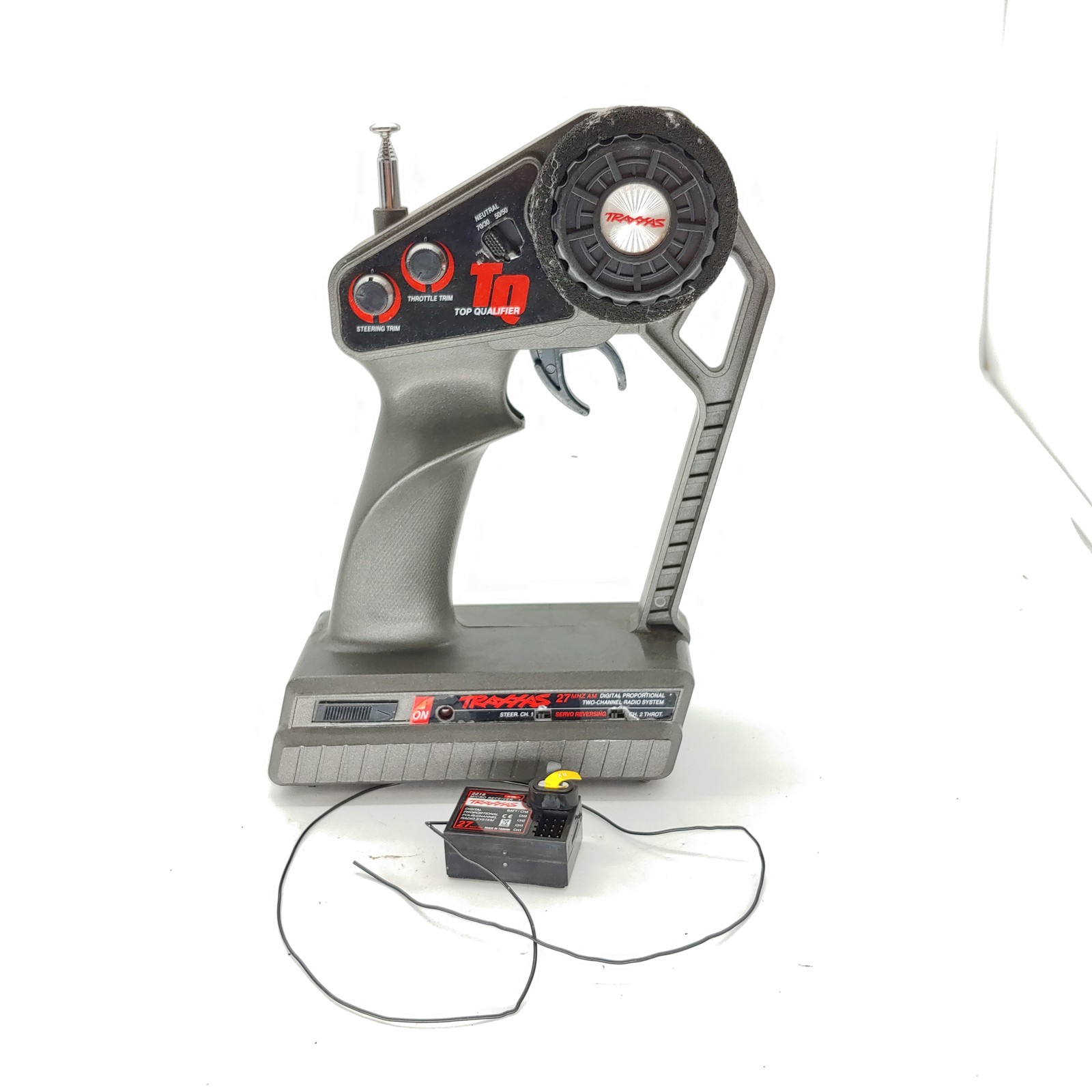 Traxxas TQ Original 27MHz AM Radio Transmitter w/ 2216 Receiver YELLOW CRYSTALS