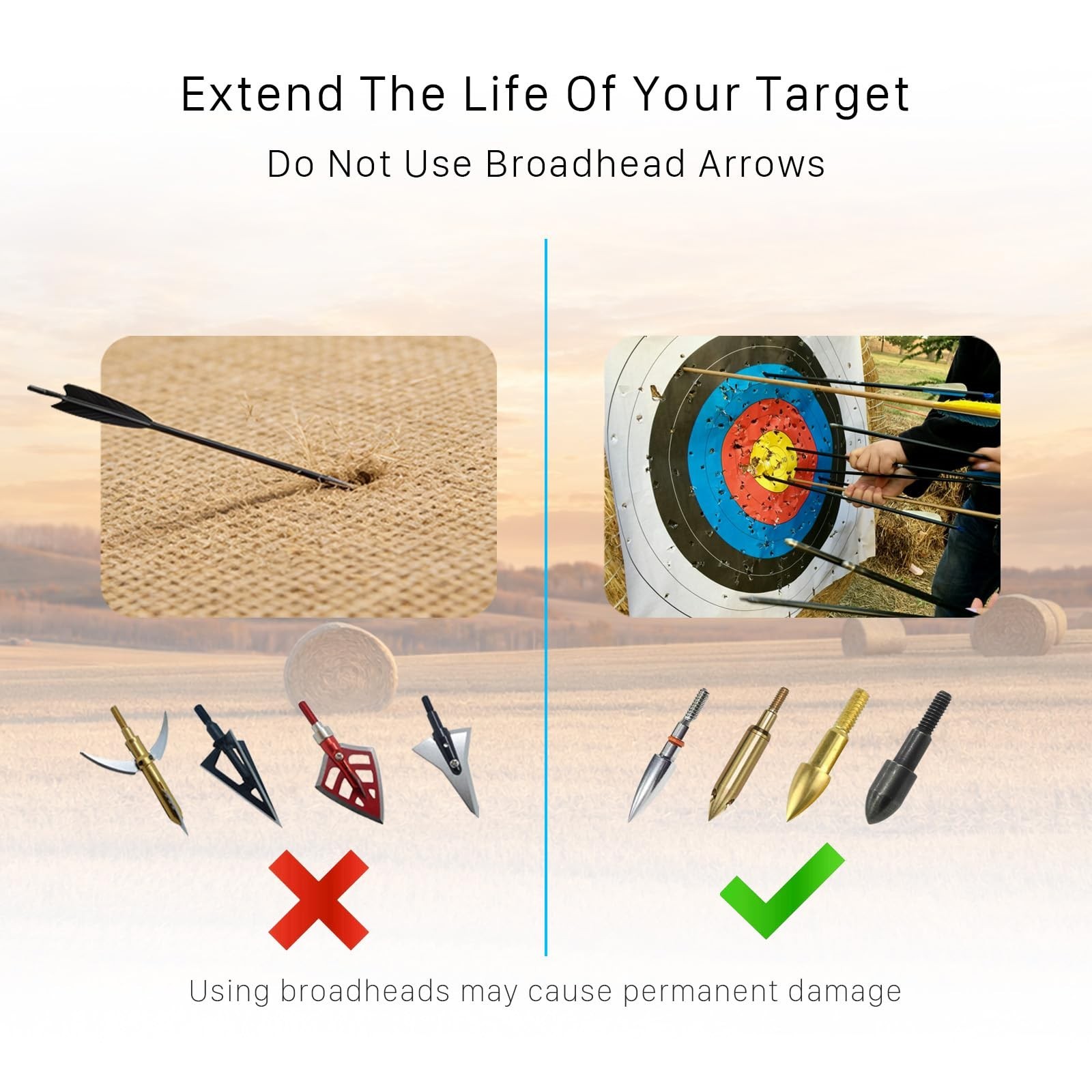 20" Durable Straw Archery Target for Backyard Practice, Easy Arrow Removal, High