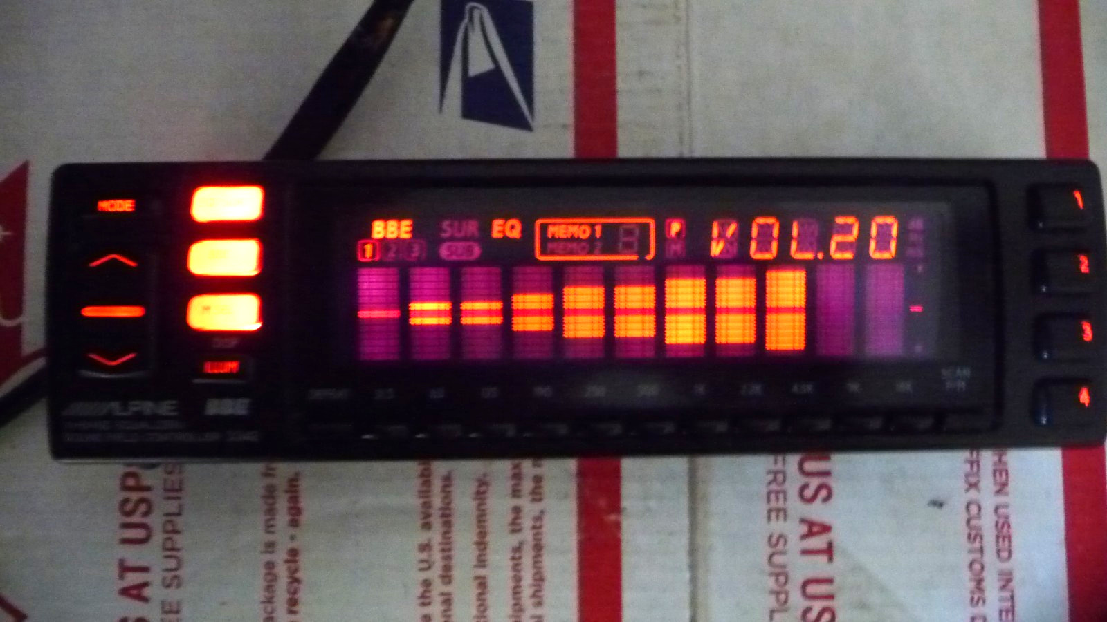 ALPINE 3342 complete in box old school equalizer preamp spectrum analyzer JAPAN