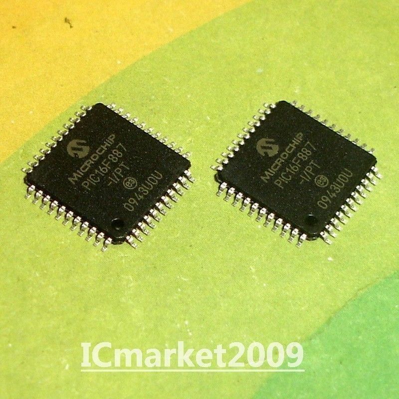 10 PCS PIC16F887-I/PT TQFP-44 16F887 8-Bit CMOS Microcontrollers Chip IC