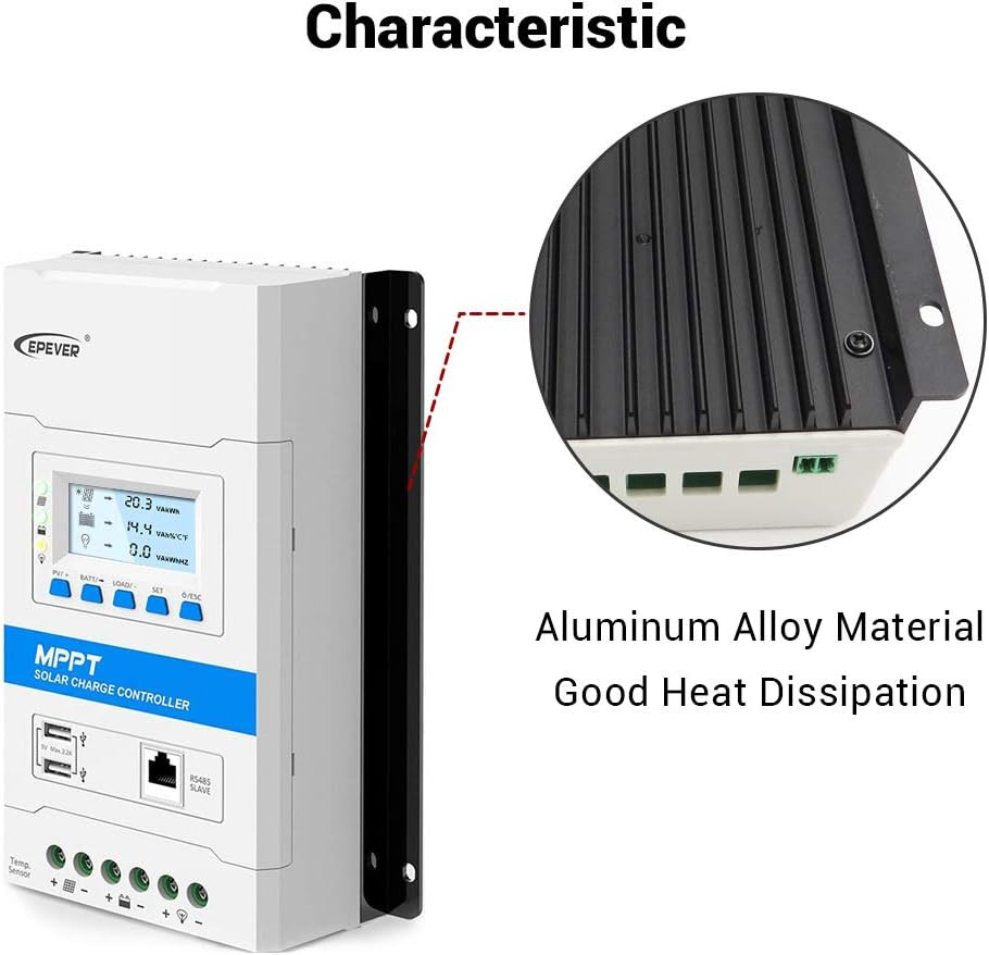 30A MPPT Solar Charge Controller 12V/24V Auto Working Max PV 100V Modular Design