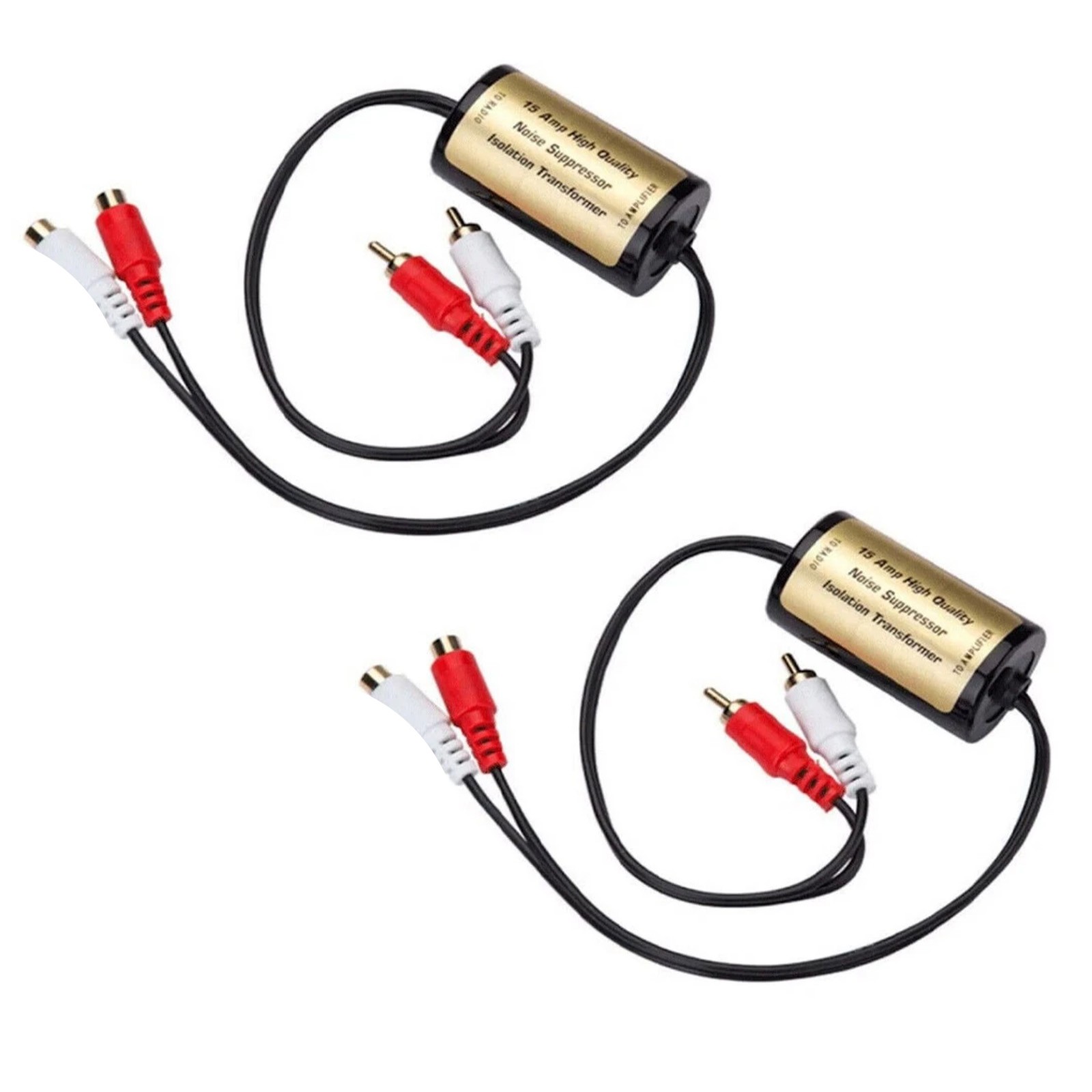 Car AMP Noise Filter RCA Ground Loop Isolator for Audio and Stereo System Setup