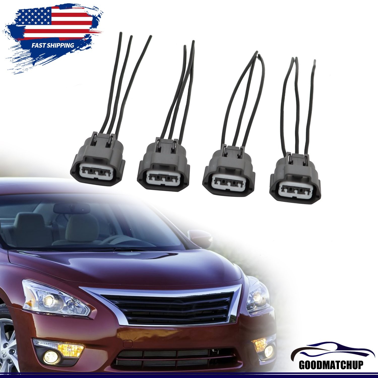 4pcs For 2007-2018 Nissan Altima 2.5L Ignition Coil Plug Connector Harness