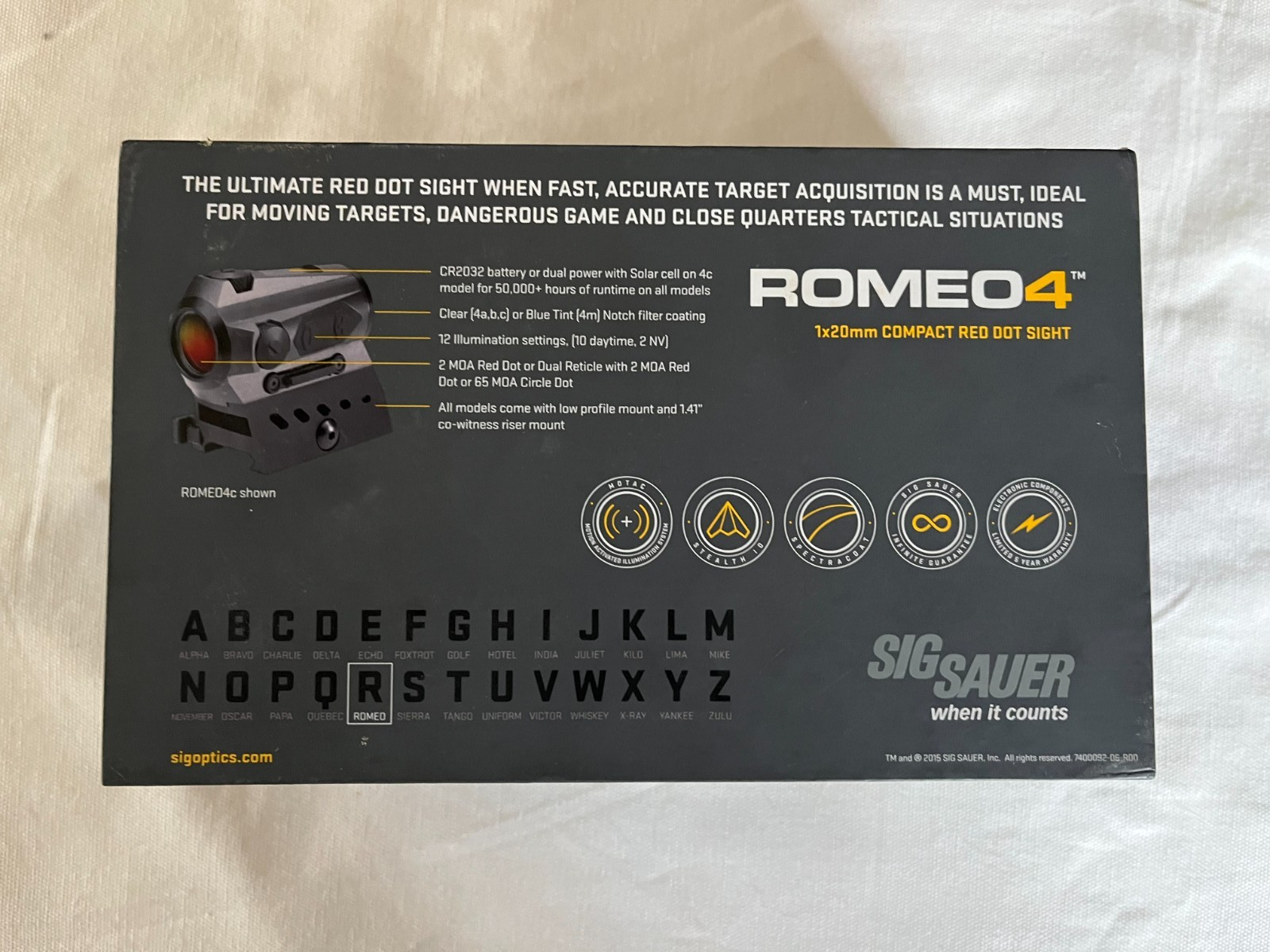 SIG SAUER Romeo4 Compact Red-Dot Sight (SOR41001)