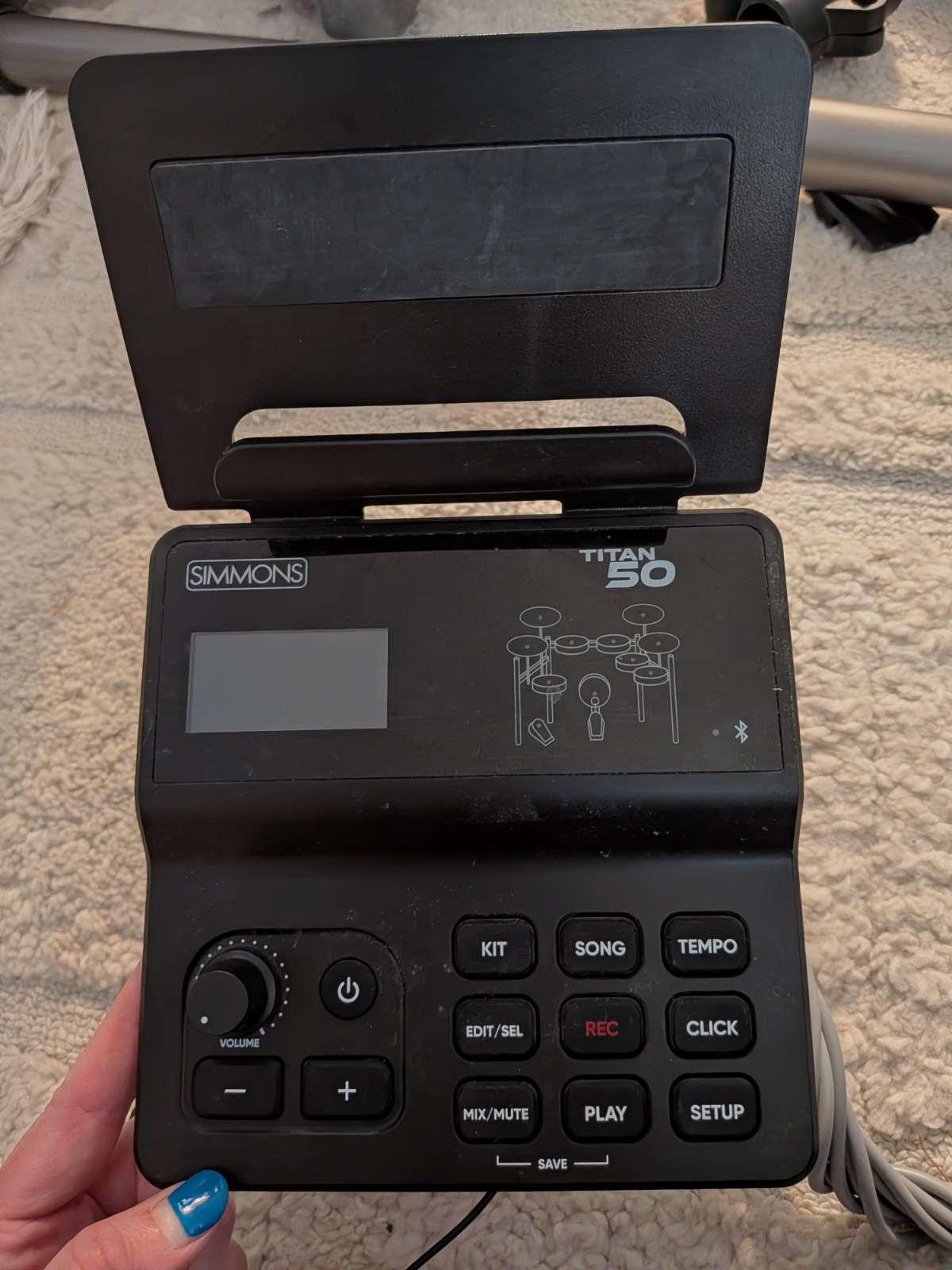 Simmons Titan 50 T50M Digital Drum Module w/ Bluetooth, 1/4" TRS/TS Out