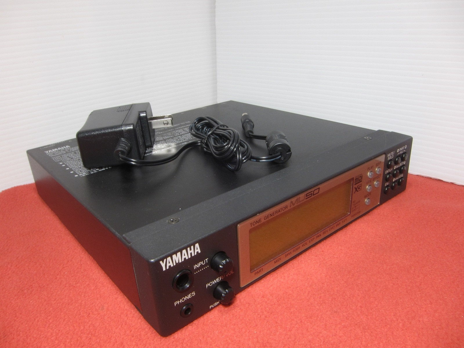 Yamaha XG Sound Module MU50 New Battery Very Good Tested MIJ w/ Power Supply