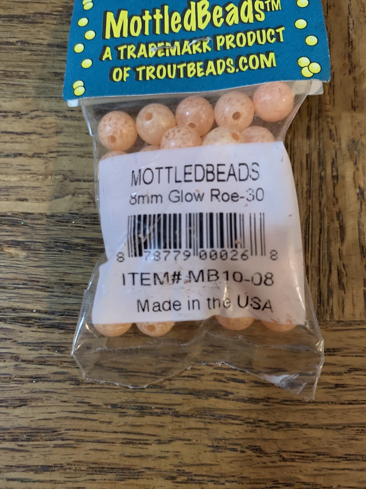 Mottled Beads Trout Beads 8mm Glow Roe
