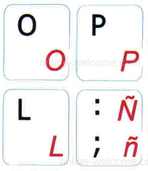 spanish latin american keyboard sticker non transparent white