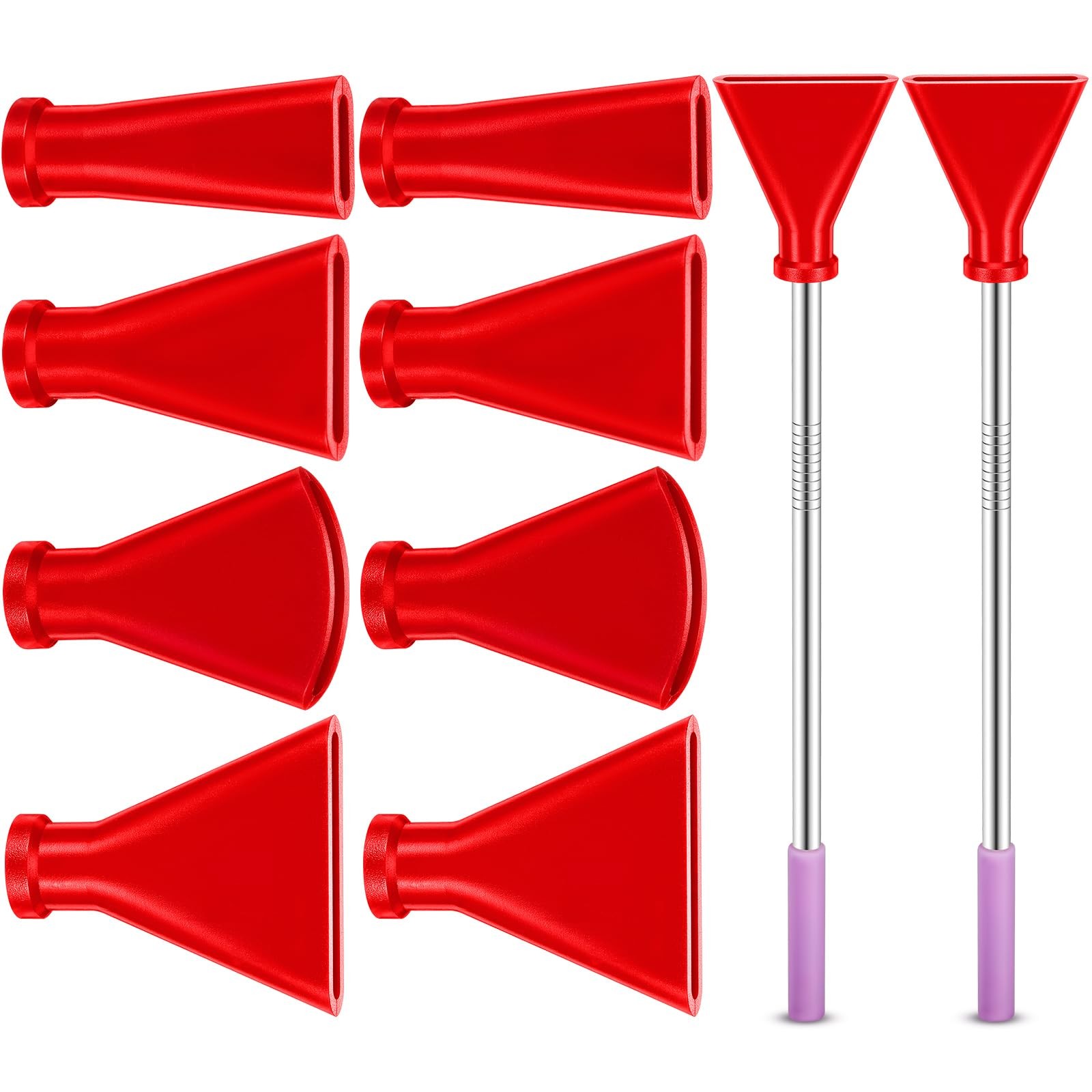 8 Pcs Acrylic Pouring Paint Supplies Stainless Steel Straw Blow Nozzles Set F...