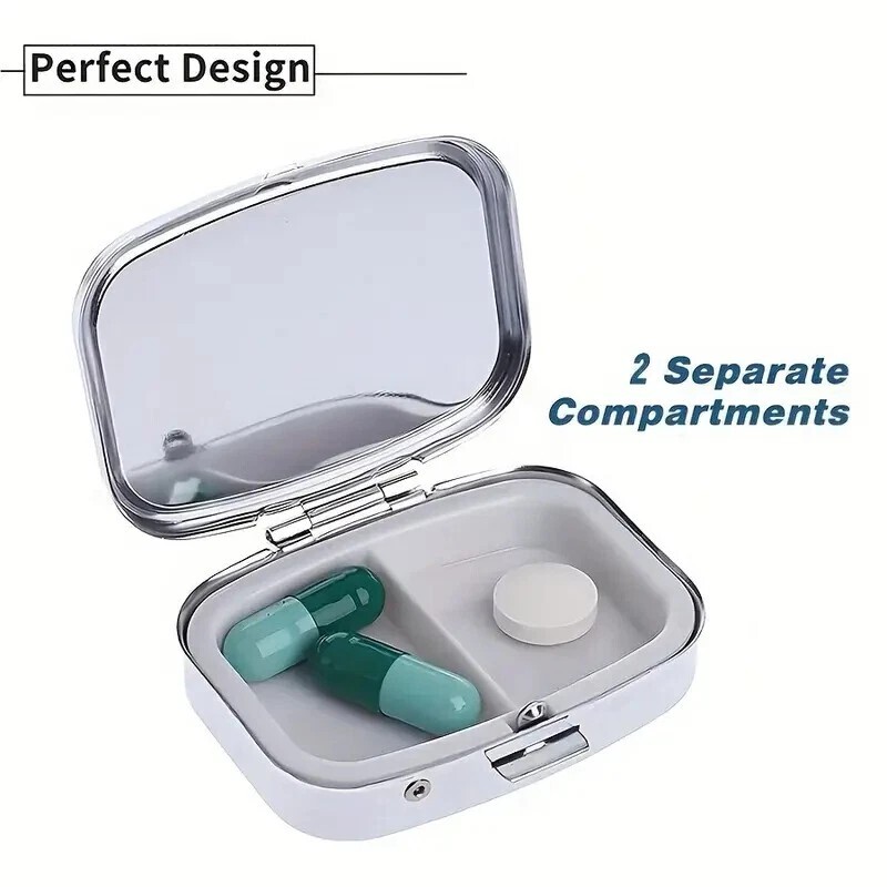 Deer Pill Organizer Box with 2 Compartments Nature Lovers Travel Size