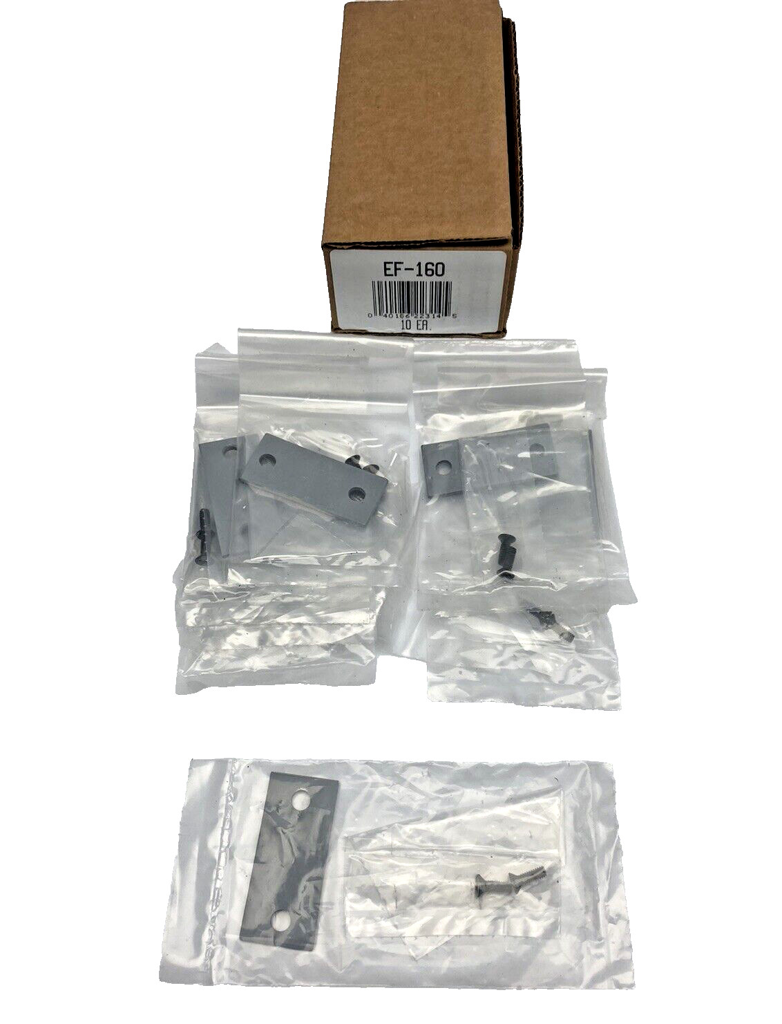 PACK OF 10, DON-JO EF-160 LATCH FILLER PLATE,  2-1/4" x 1", PRIME COAT GRAY