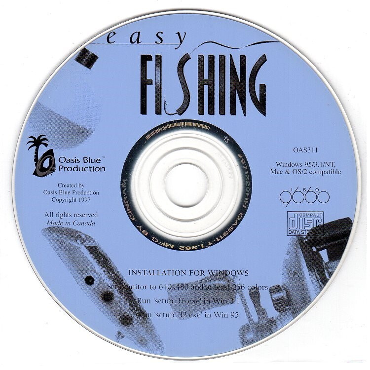 Easy Fishing (CD-ROM, 1997) for Win/OS2/Mac - New CD in SLEEVE