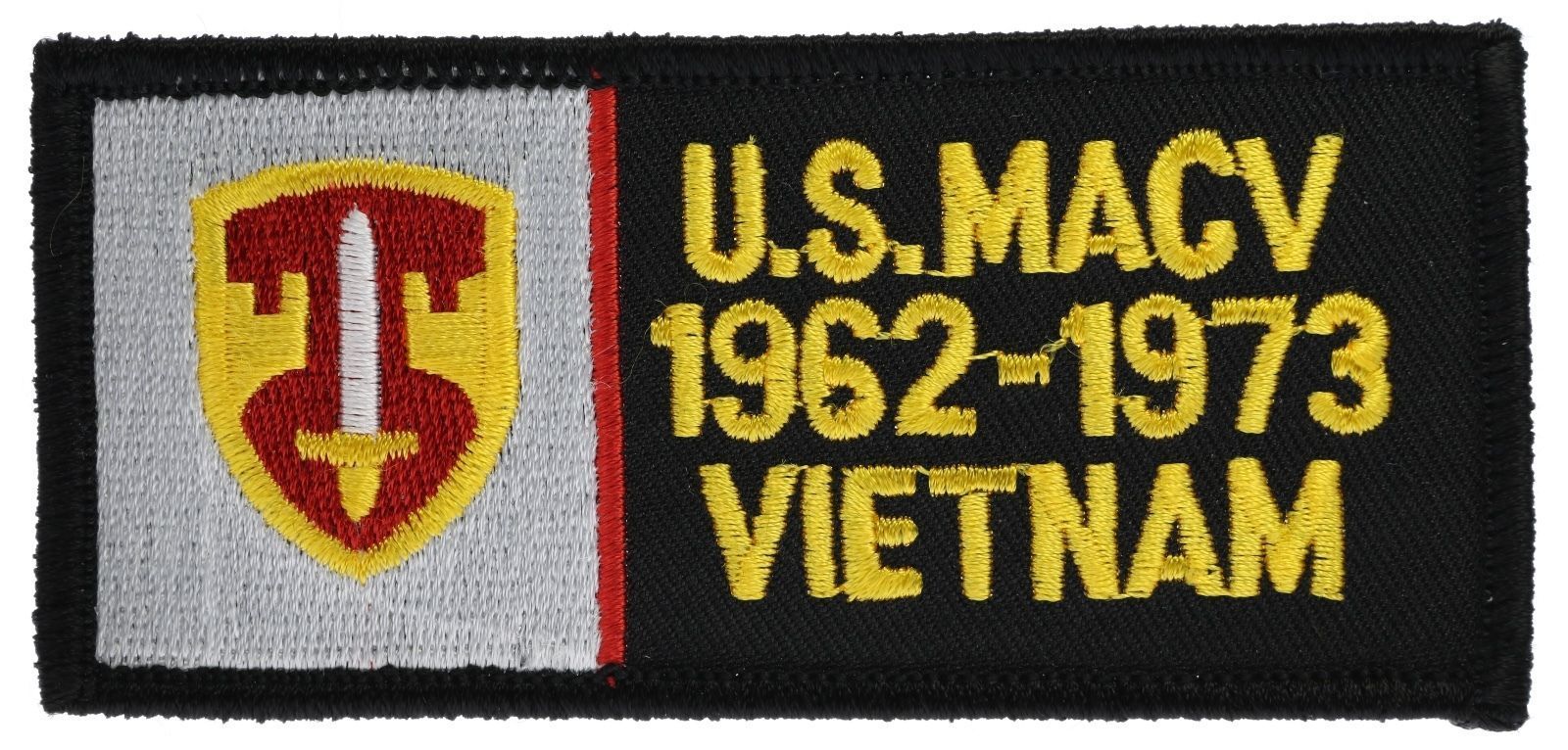 MACV '62-'73 Army Vietnam 4 x 2 inch patch H1173 F4D18V