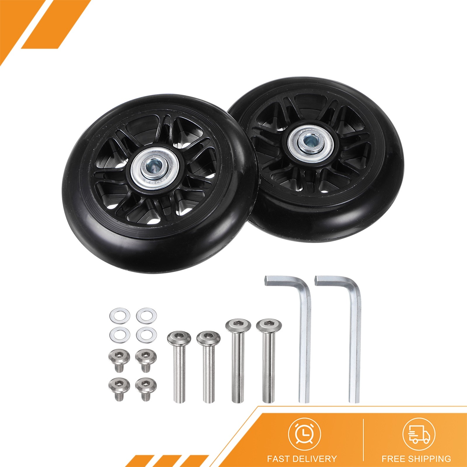 Replacement Luggage Wheels - 90x24mm Suitcase Wheel Repair Kits