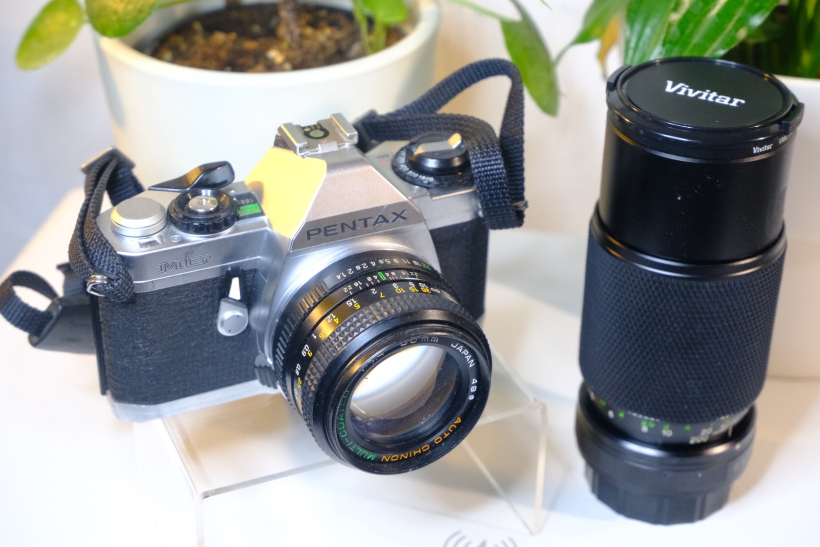 EXC WORKING COND Pentax MG 35mm SLR Camera + SMC 50mm F1.4 Multi Coated Lens