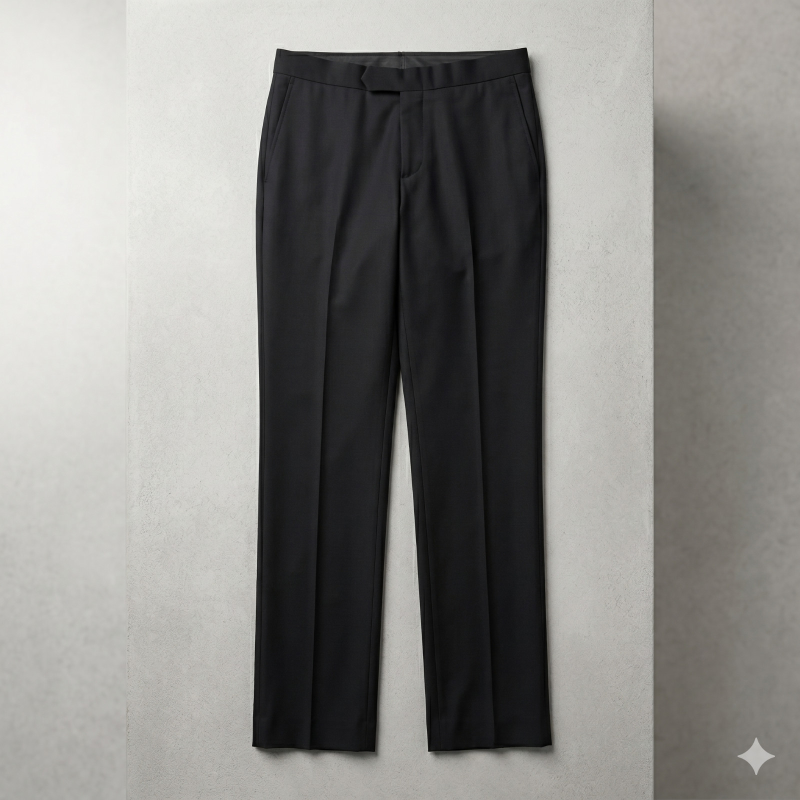 TED BAKER Josh Black Tuxedo Dress Pants Wool Flat Front Regular Fit 36 (EU 52)