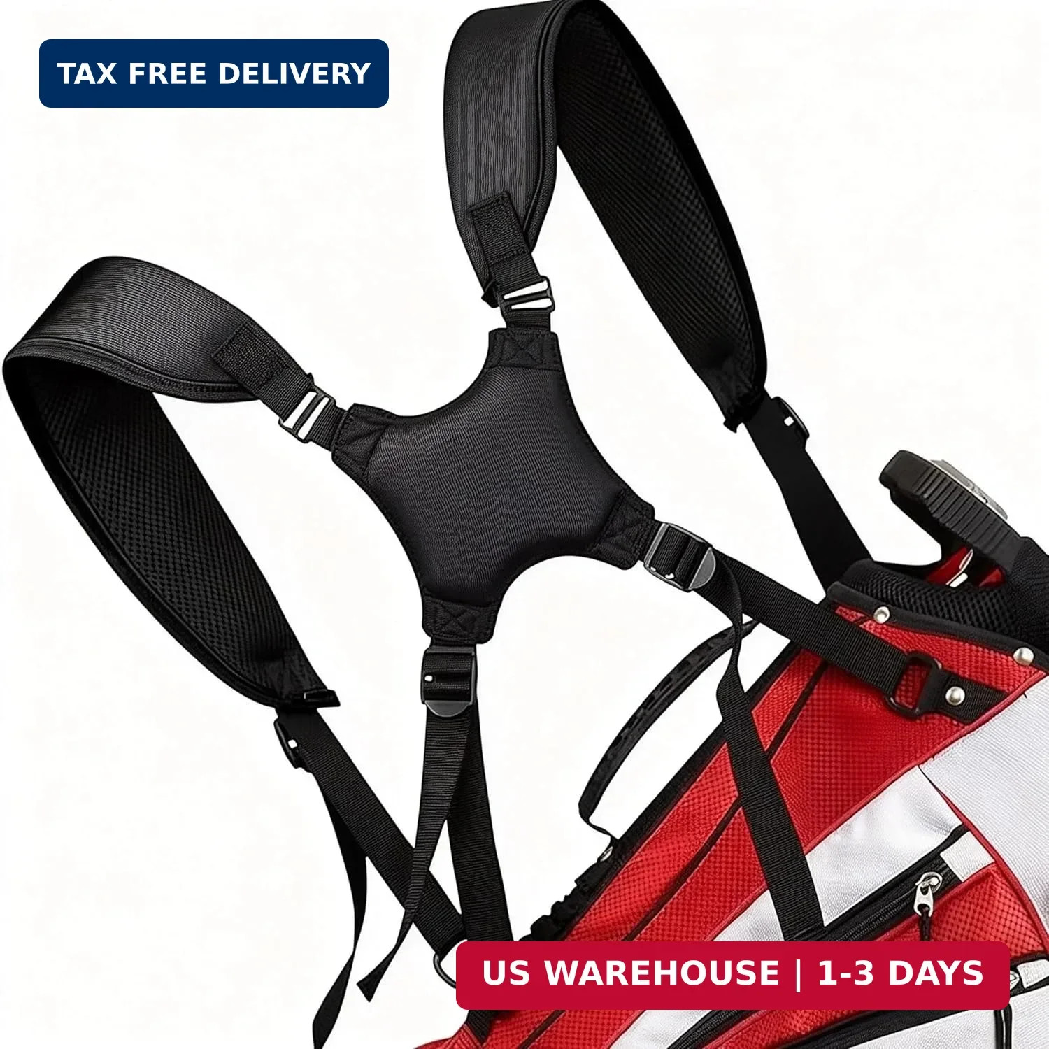 Universal Double Shoulder Strap Adjustable Padded Backpack Straps | For 4-point