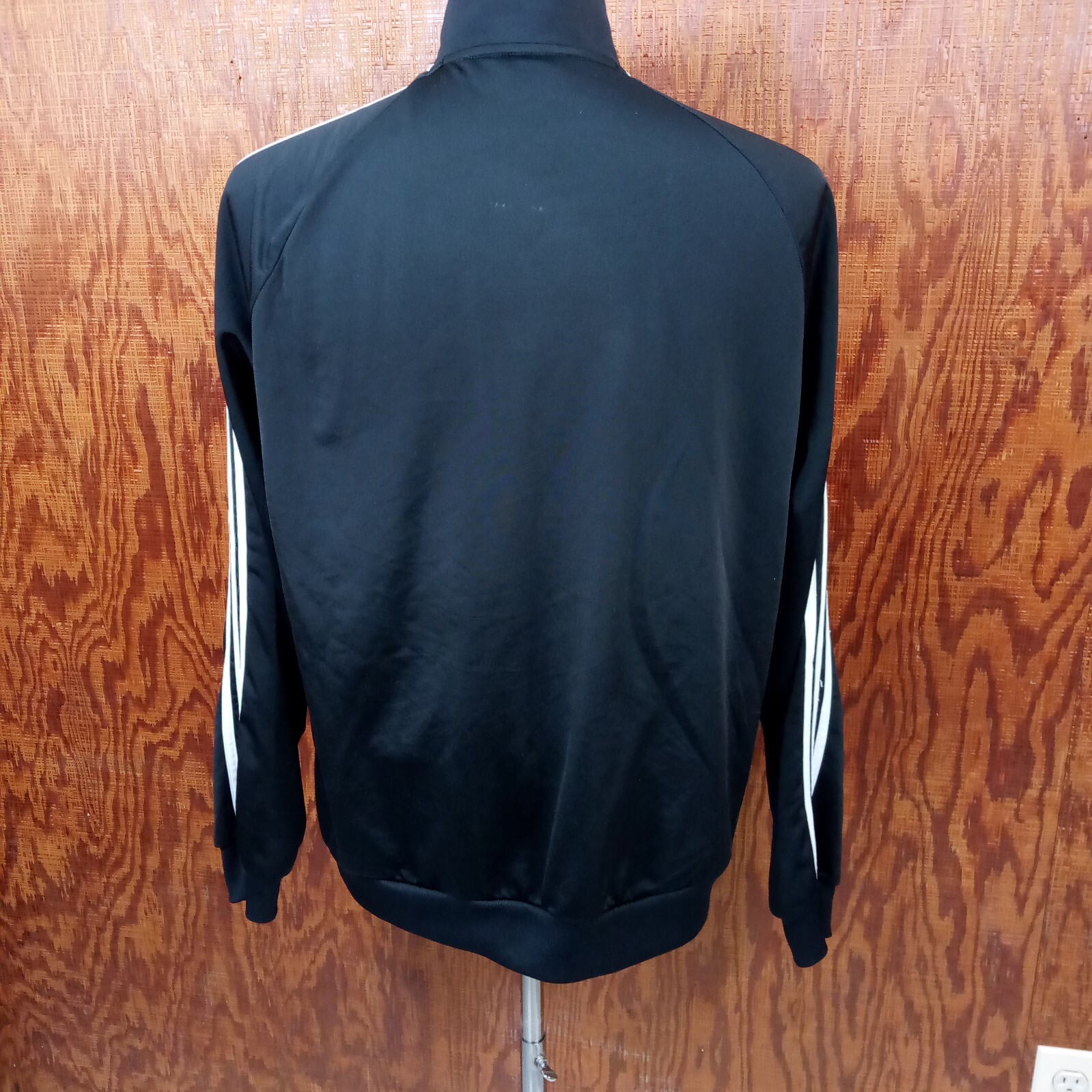 adidas Men’s Active Track Jacket Zipper Front Black Size L Large