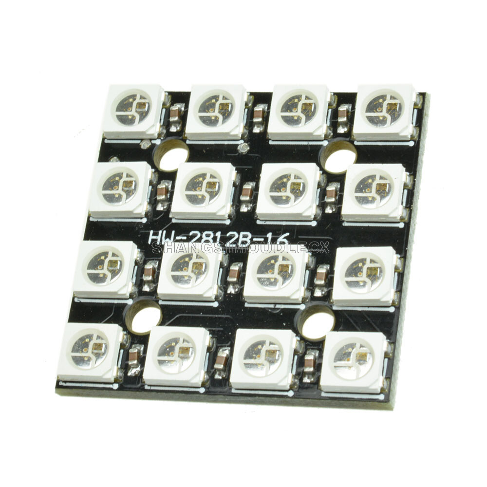RGB LED 4x4 16bit WS2812 5050 RGB LED + Integrated Drivers For Arduino