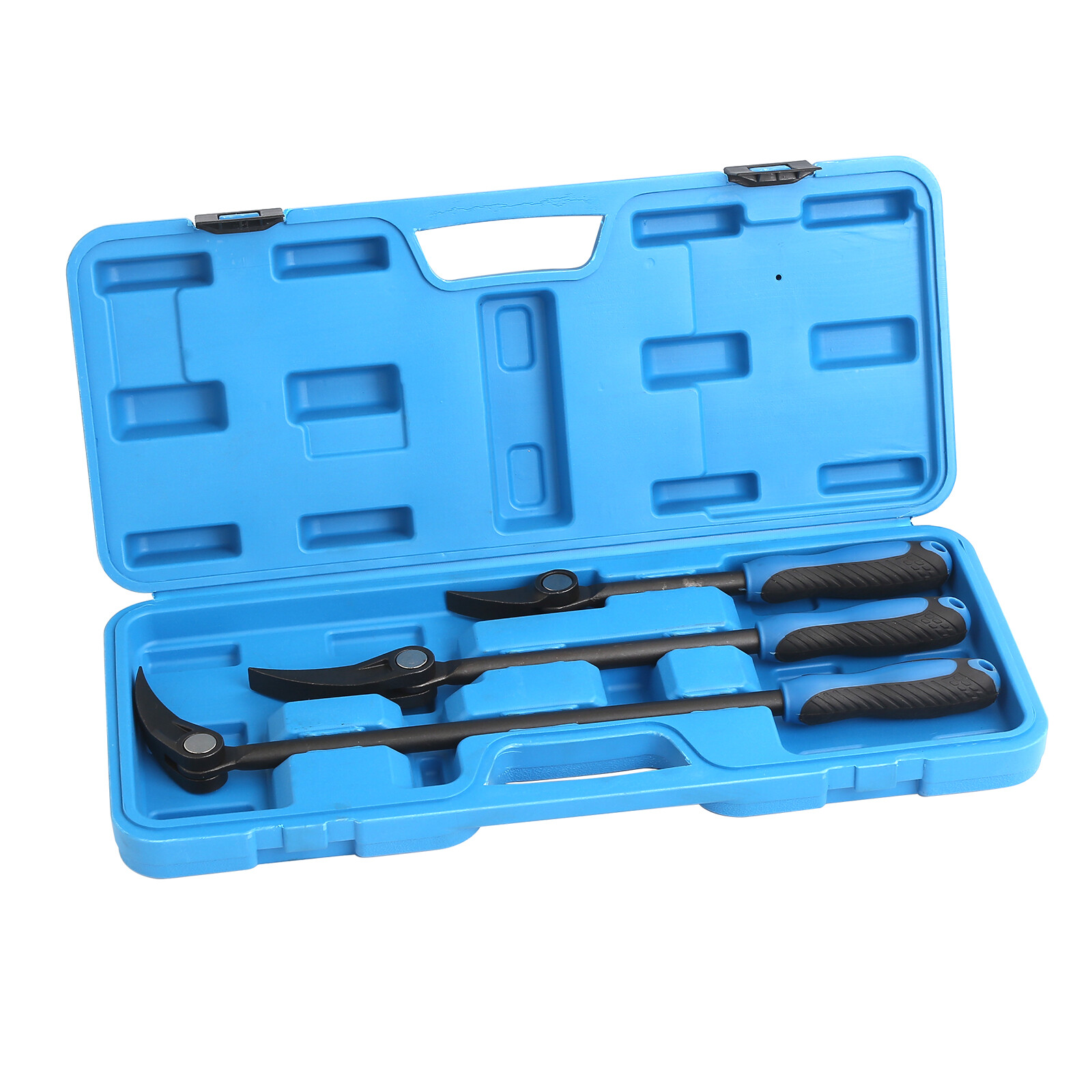 8" 12" 16" HSS Indexable Pry Bar Set, 11-Position Adjustable Angle Pry Bars 3pc