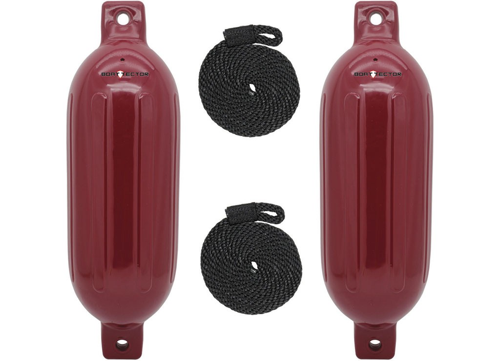 Extreme Max 3006.7589 BoatTector Inflatable Fender 2-Pack - 4.5" x 16, Cranberry