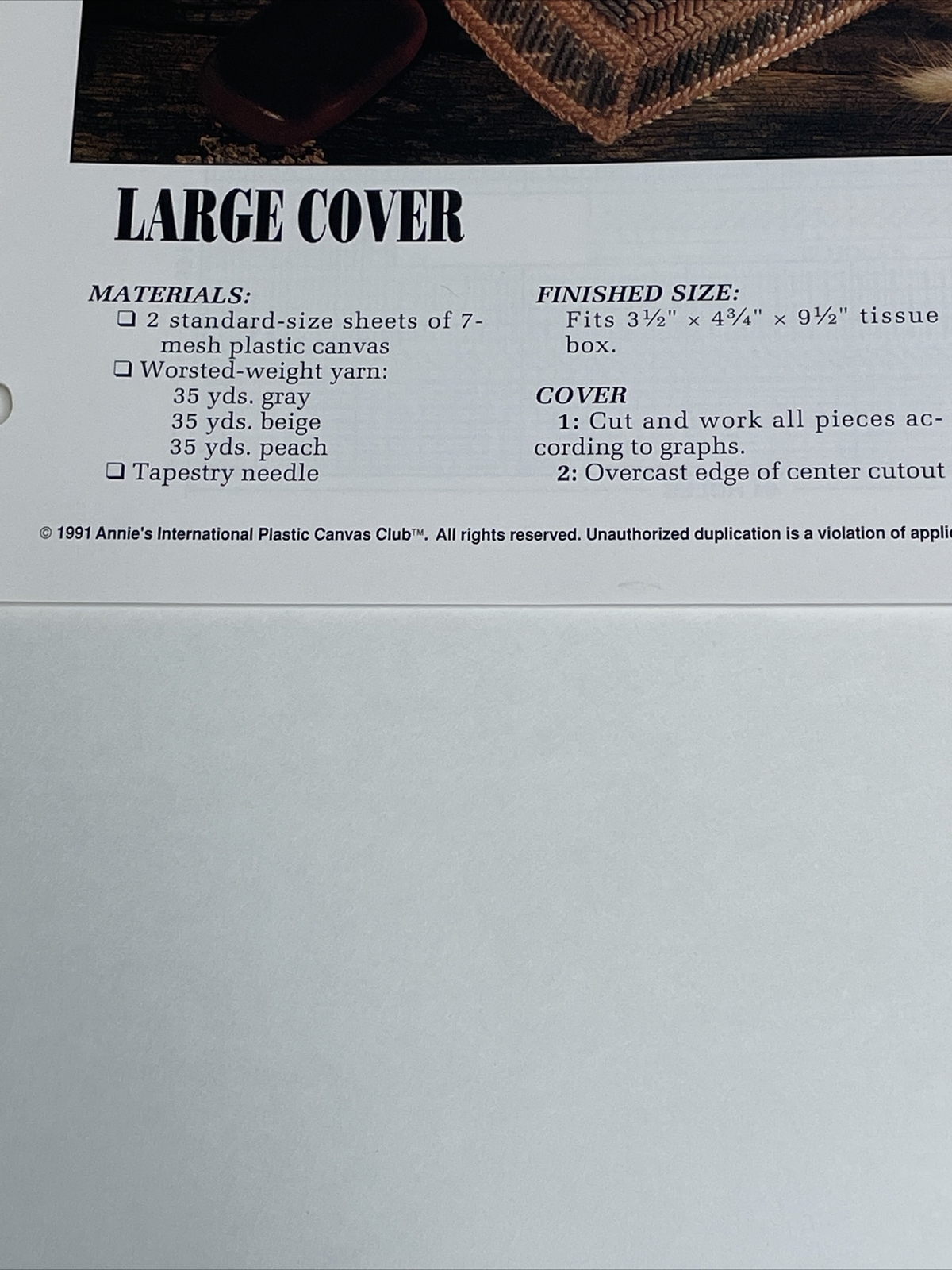 Aztec Tissue Covers 3 Sizes Annie's Plastic Canvas Pattern