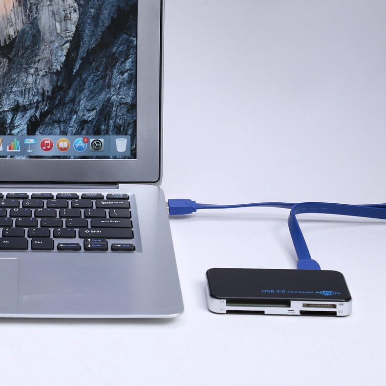 USB 3.0 Memory Card Reader Adapter 5GBPS Fit For CF/TF/SD/Micro SD/XD/M2/MS Card