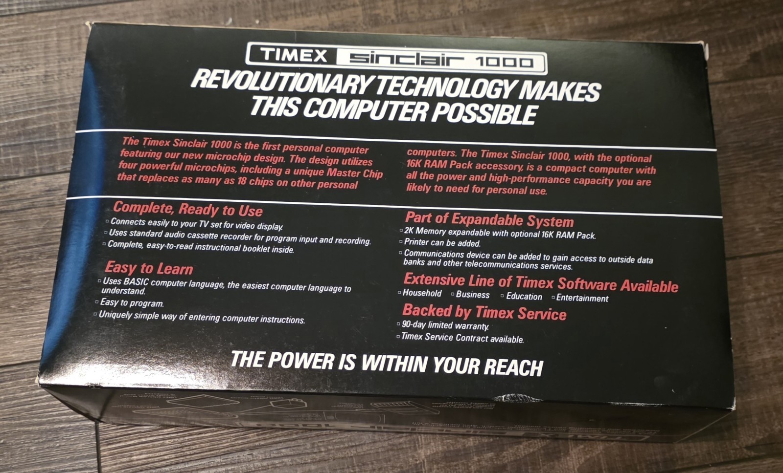 Timex Sinclair 1000 Vintage Personal Computer/ Extra Ram/3 Programs New