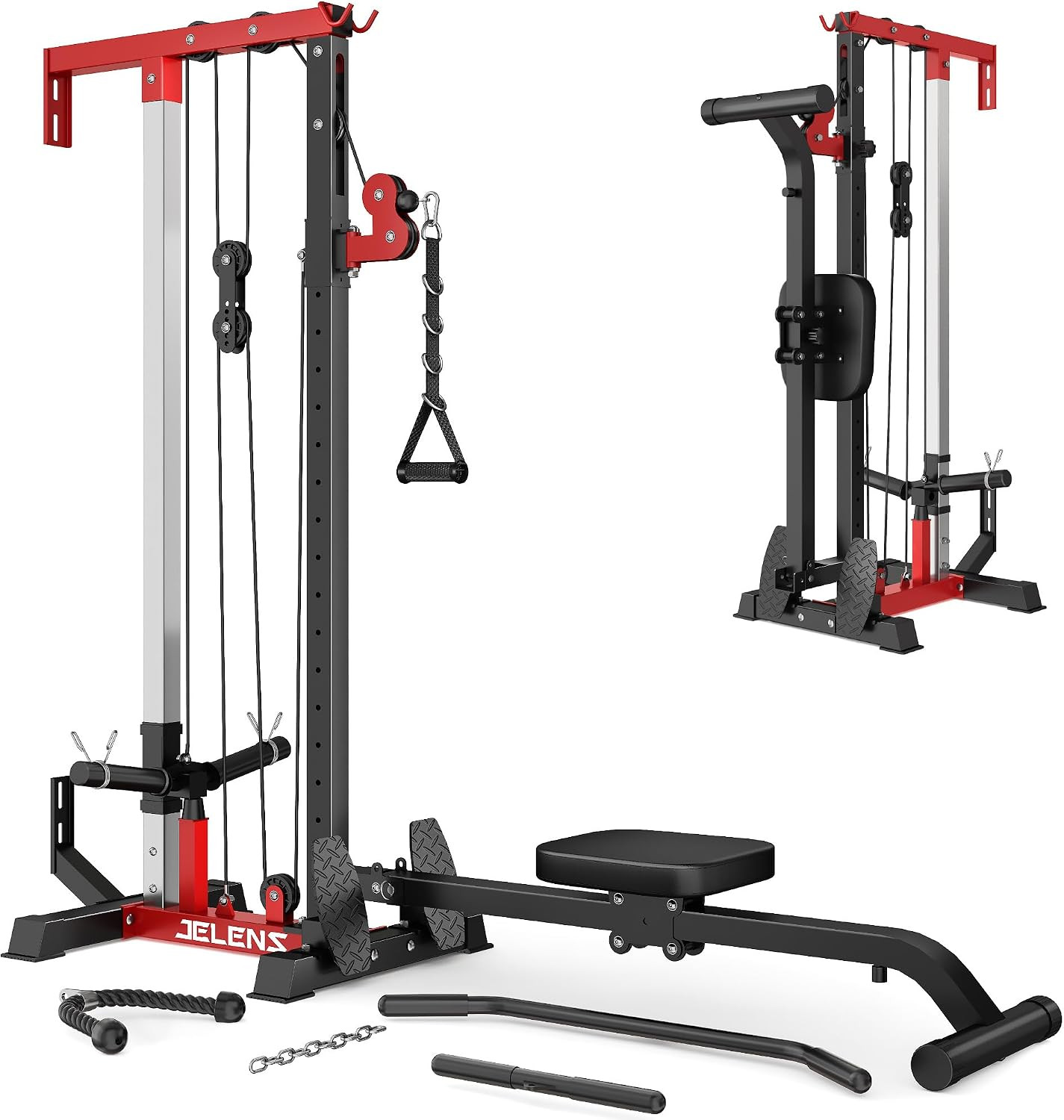 JELENS RC01 Cable Machine, Wall Mount Cable Machine with 16 Adjustable Positions