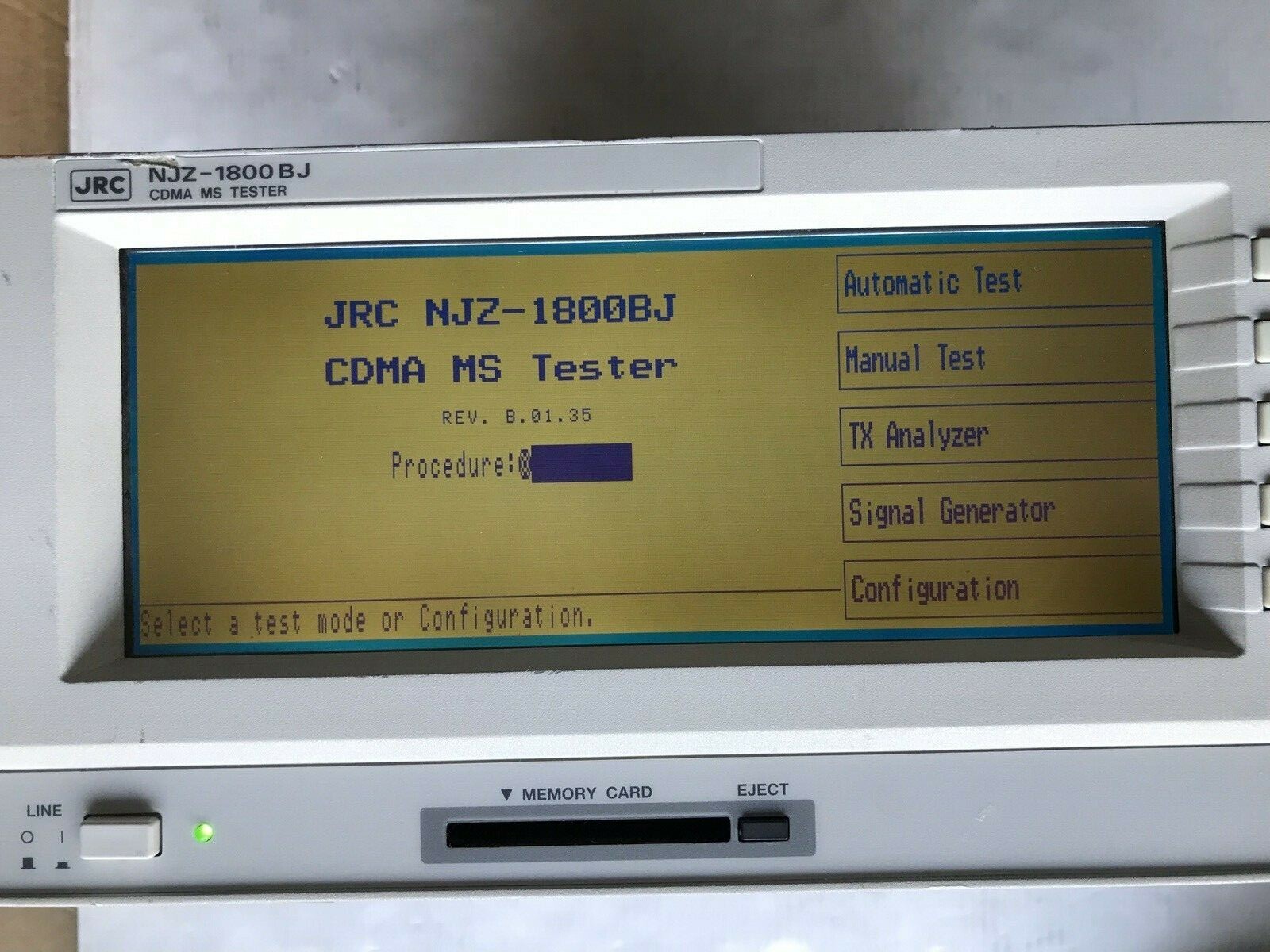 JRC Japan Radio Co NJZ-1800BJ CDMA/AMPS Mobile Station Tester Option 002 004 010