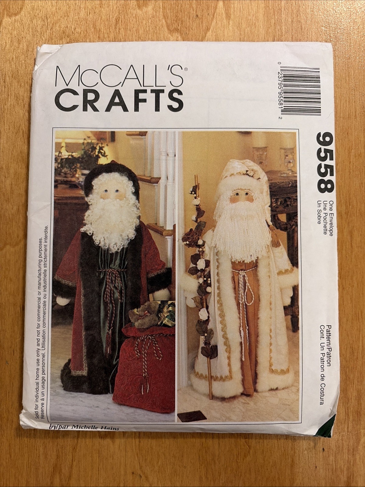 McCall's 9558 Santa Greeter Sewing Pattern-3-ft Tall