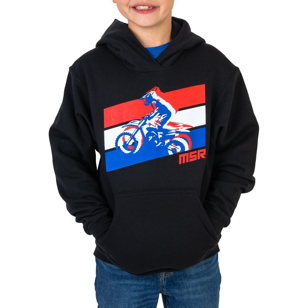 MSR™ 218-524-0002 Youth Patriot Hooded Sweatshirt Medium Black