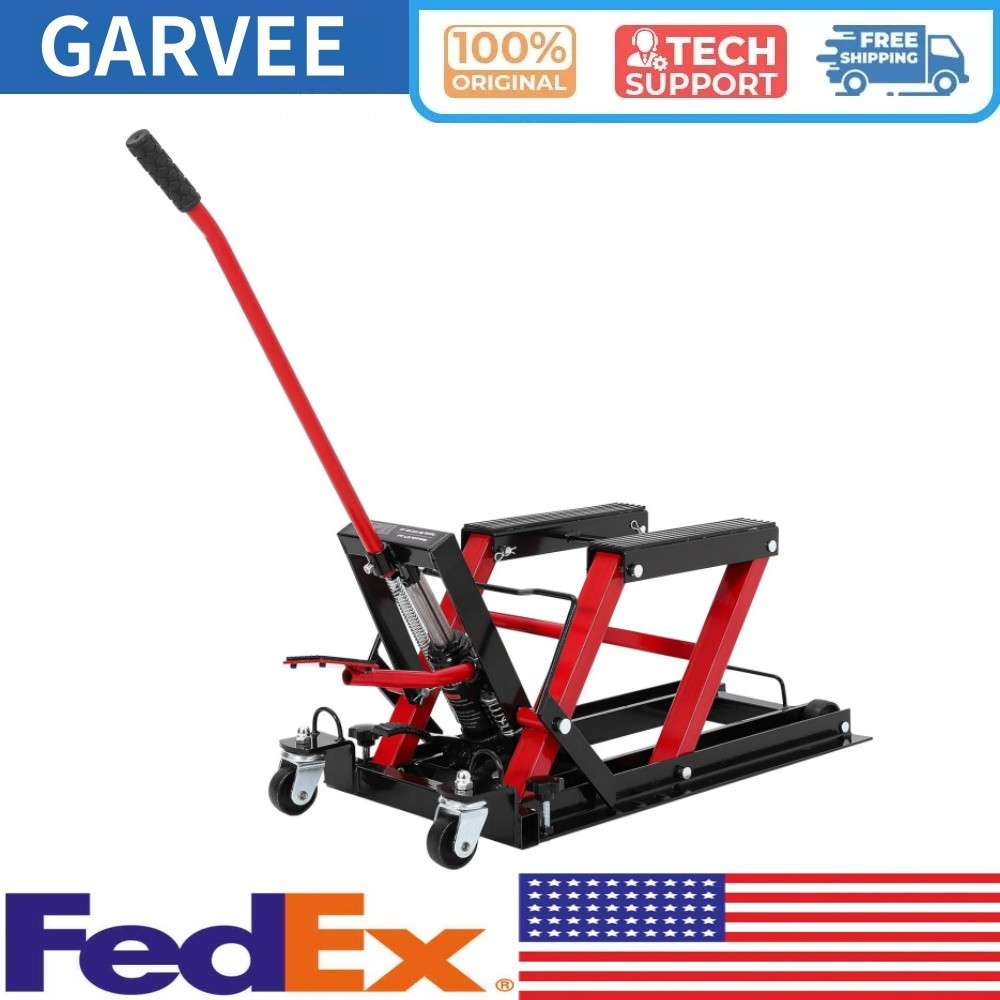 🔵Hydraulic Motorcycle Lift Jack 1500 LBS Motorcycle Scissor Jack with Foot Peda