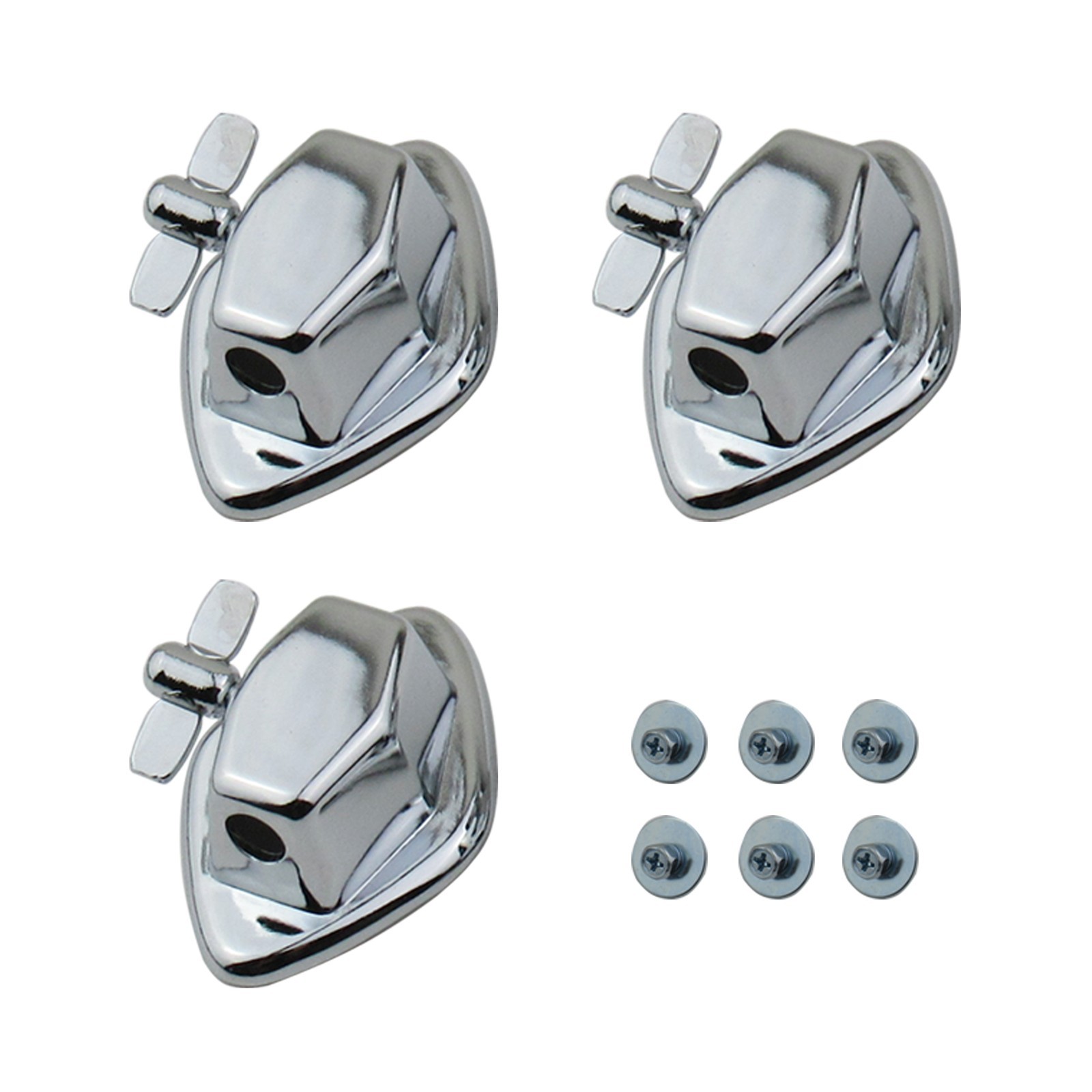 3 PCS Floor Tom Leg Bracket w/ Fixed Screws M5*12MM for 9.5MM Floor Tom Legs