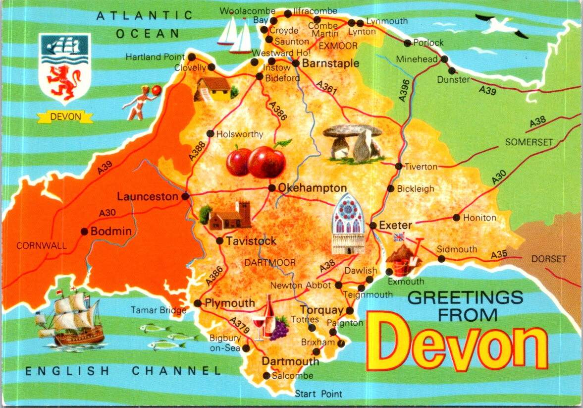 (991) 28-5-202 - UK - Map of Devon
