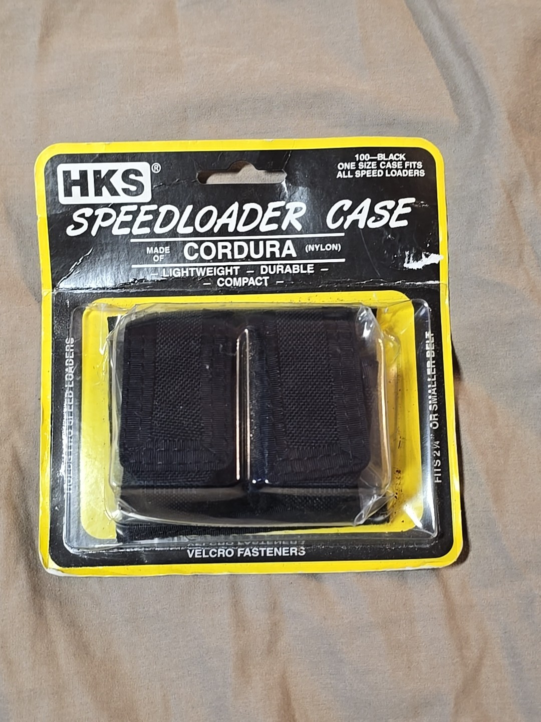 HKS Double Speedloader Case  Black  100-B Black Cordura Nylon Fits All Loaders