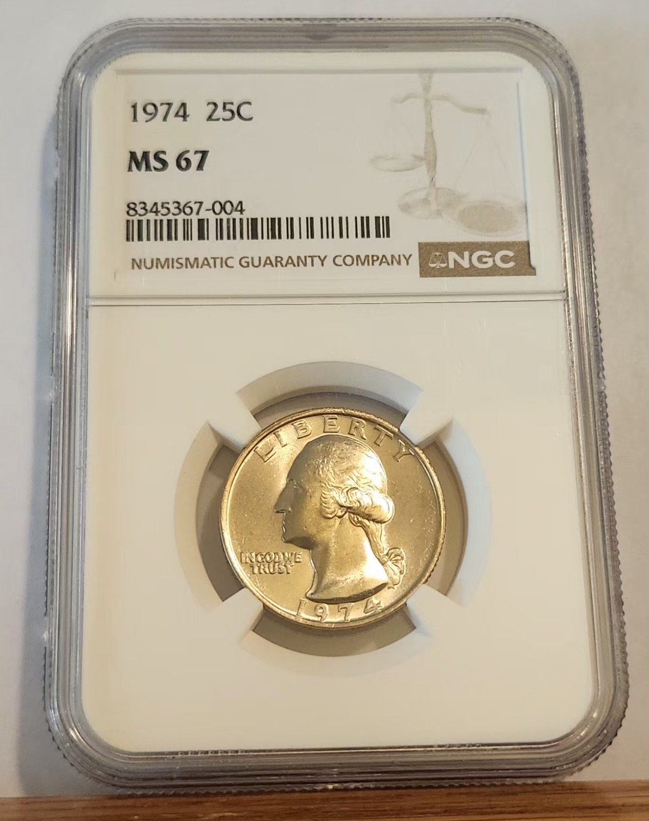 1974 Washington Quarter NGC MS 67