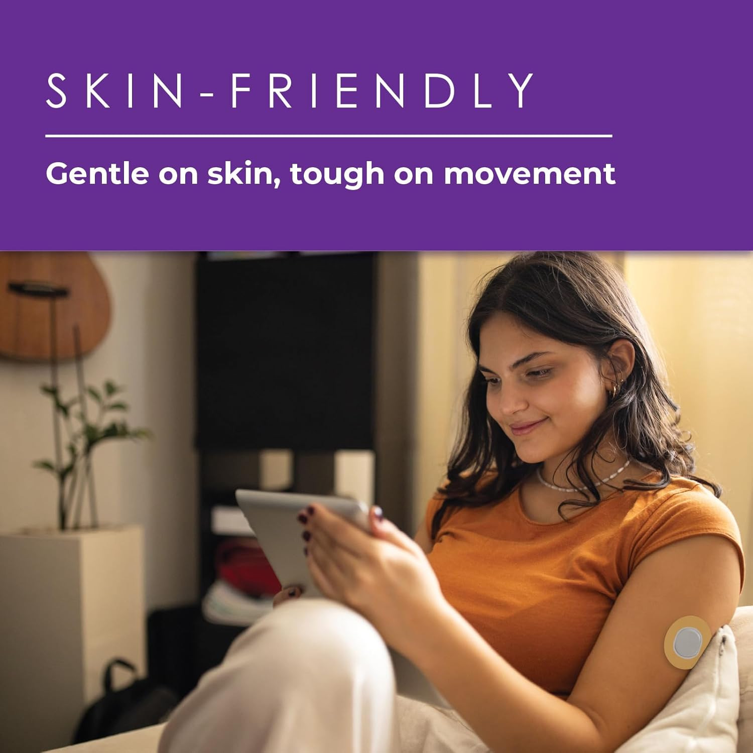 CGM Overpatch | Dexcom G7, Stelo | Tan Center-Cut Design| 25-Count | Waterproof