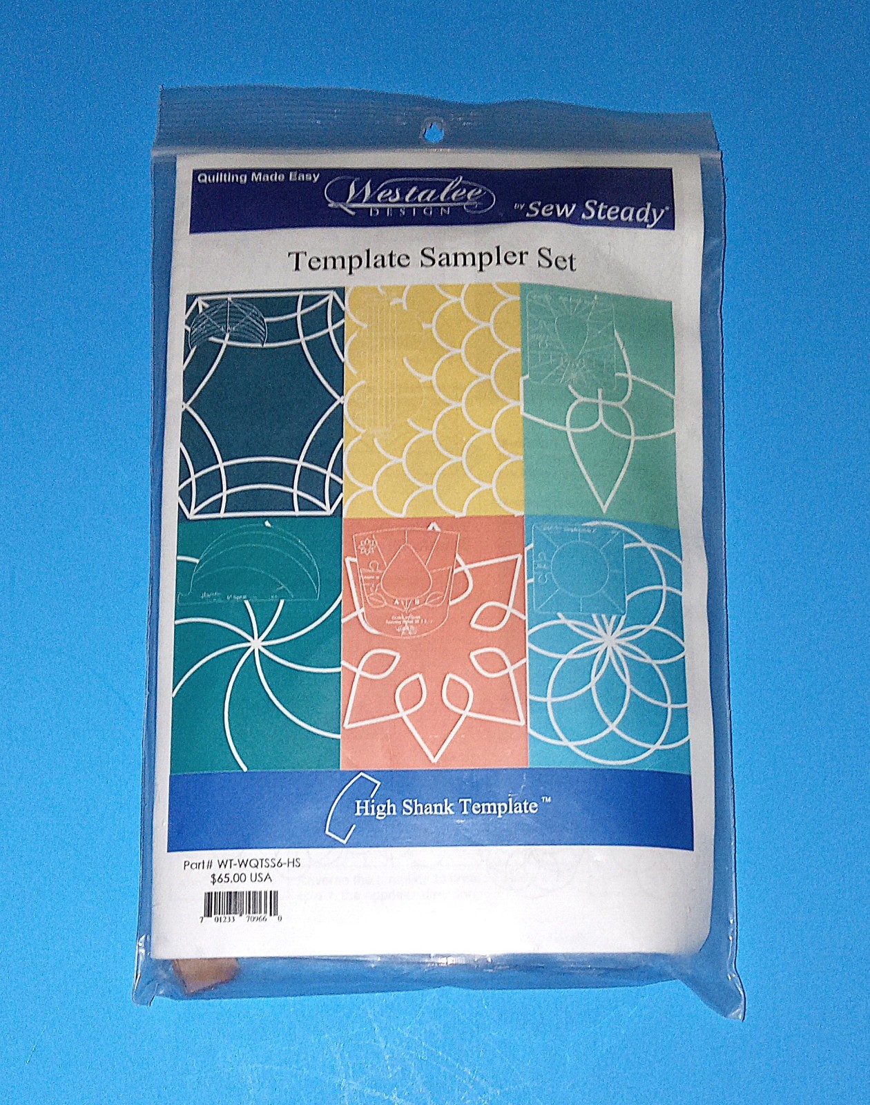 Westalee Sew Steady 6pc Template Sampler Set WT-WQTSS6-HS High Shank