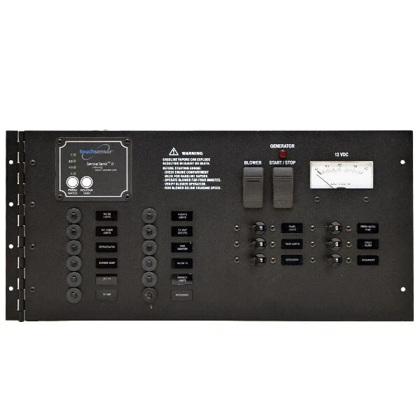 Rinker Boat Breaker Panel 223202 | 12 Volt DC Black Aluminum - NEW SALE