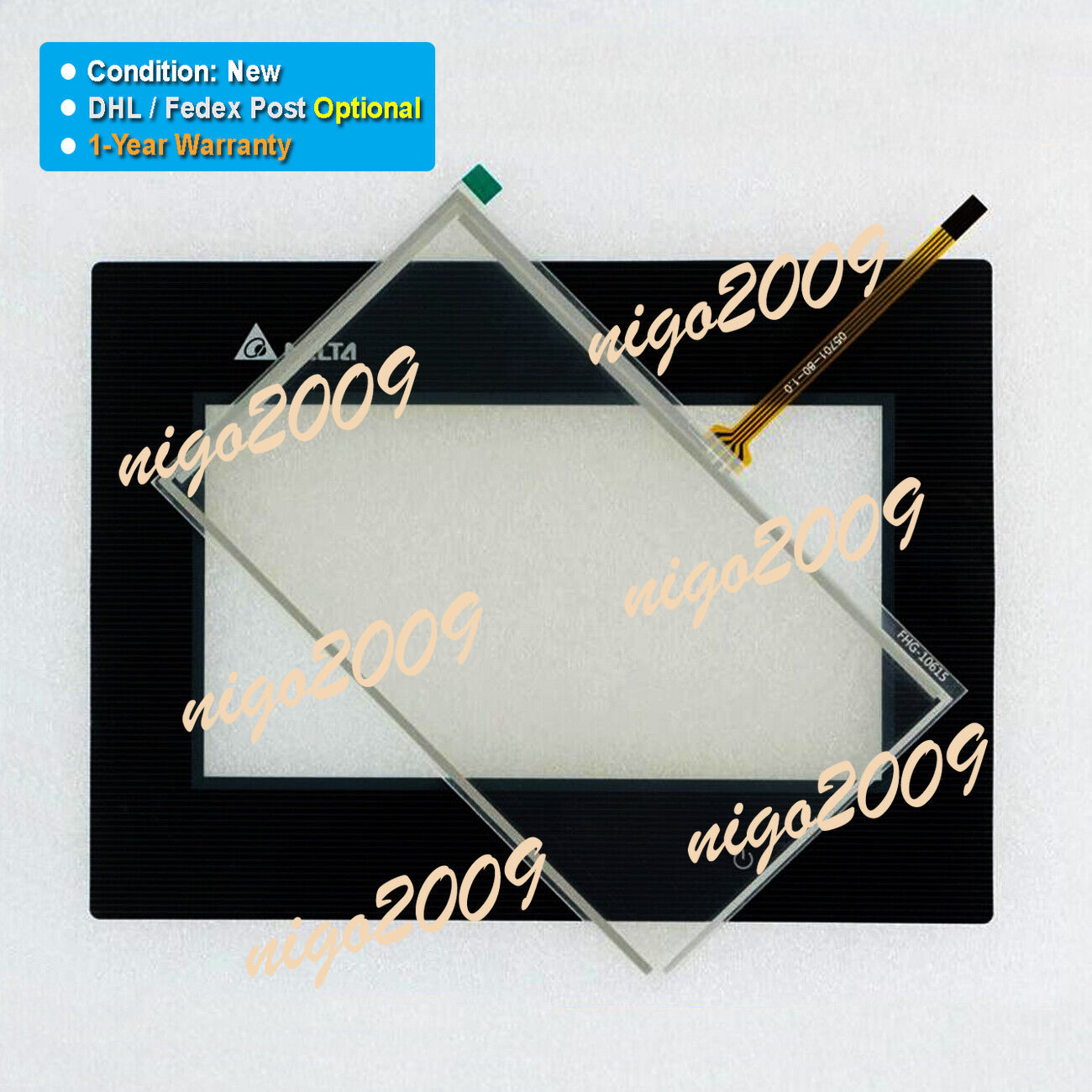 Fit for DELTA DOP-B07E415 Touch Screen Glass Panel Film Overlay 1-Year Warranty