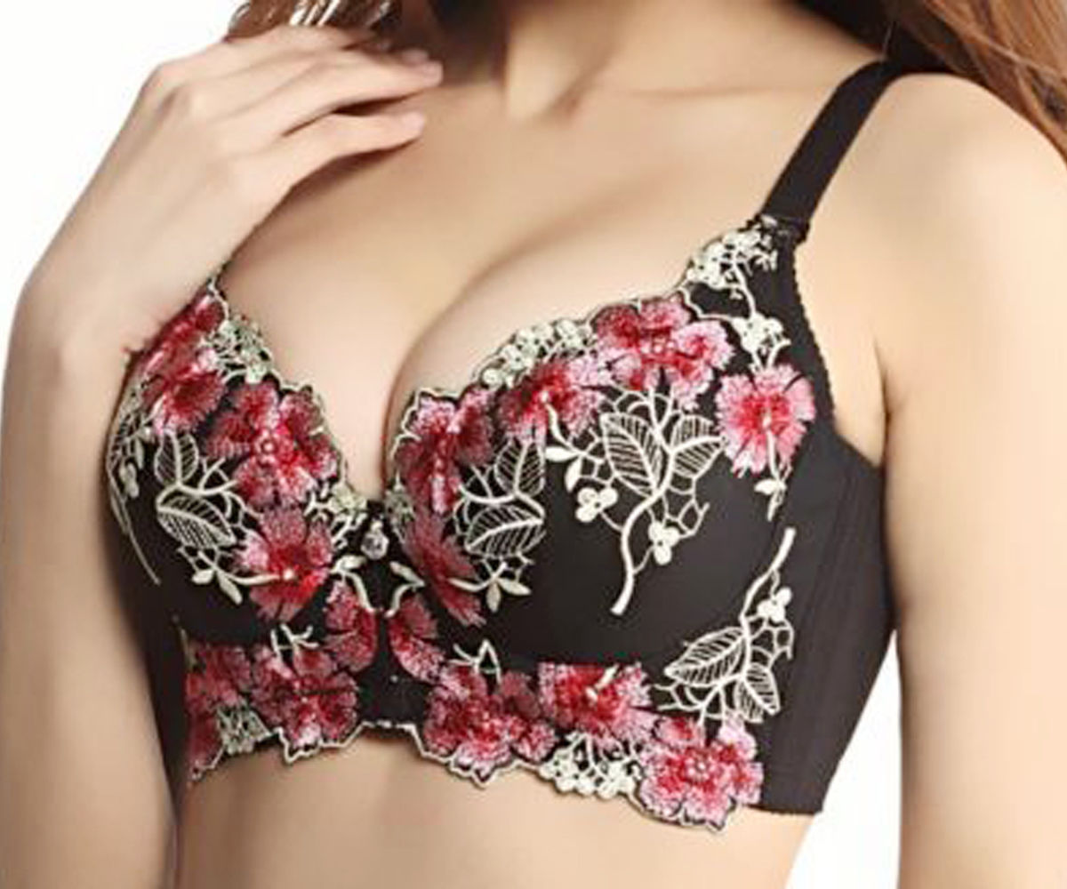 New Women Lady Sexy Lace Underwire Side Support Super Boost Plunge Push Up Bra