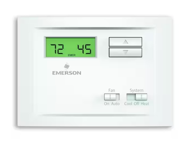 White Rodgers Heating and Cooling Single Stage Thermostat Non Programmable NP110