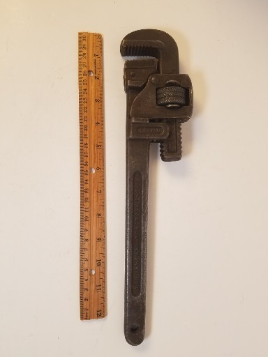 Vintage Trimo 14" Pipe Wrench -Trimont Mfg. Co. 1916 USA