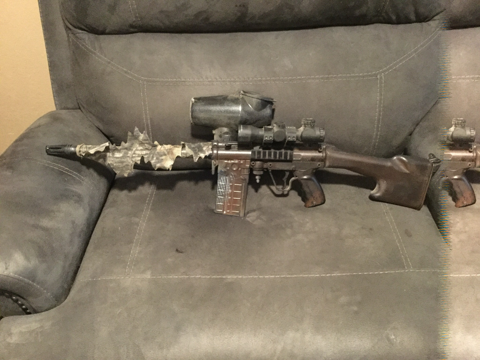 Custom made magazine attachment for tipman a5, made from real surplus magazines