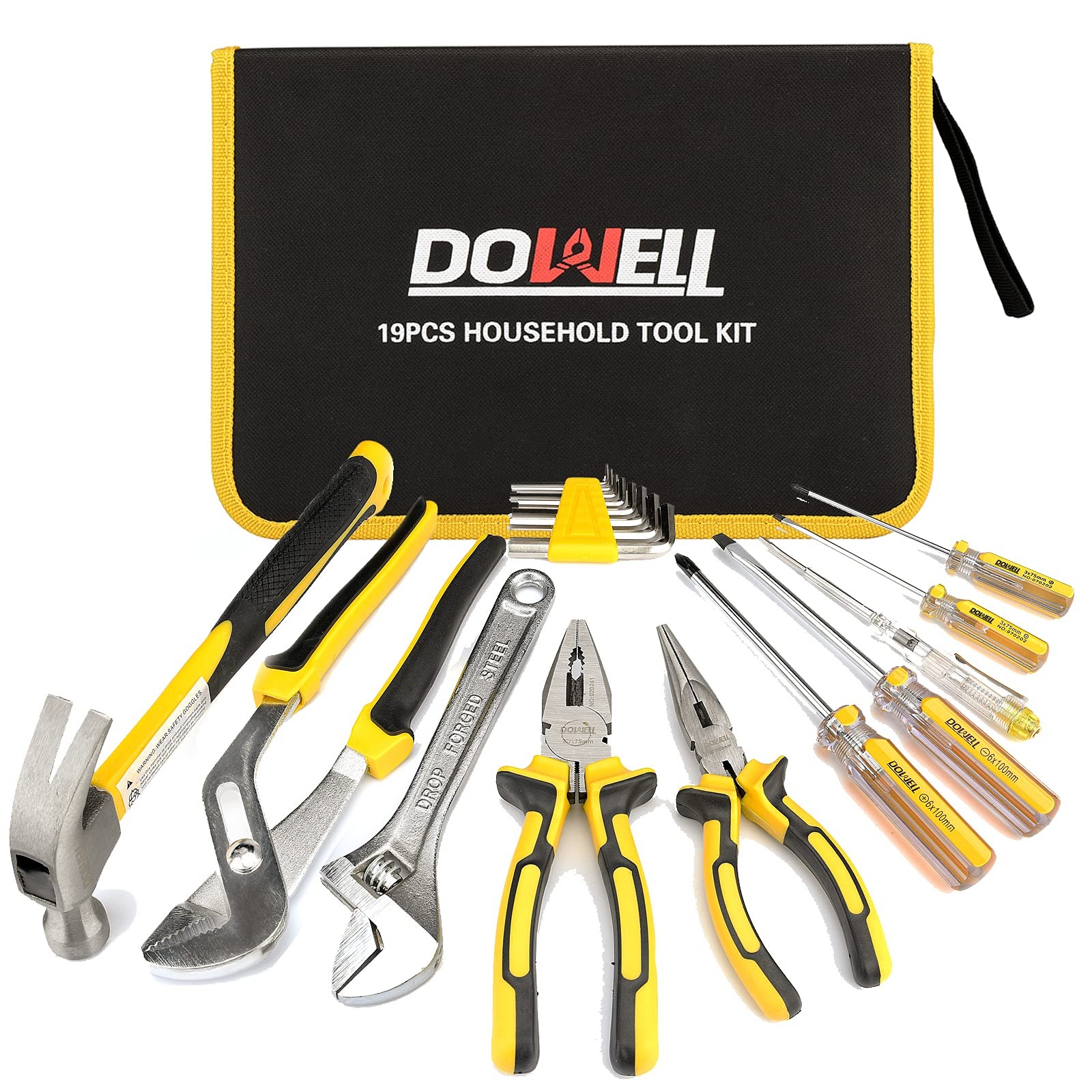 Tool Set Tool Kit 19-Piece Household Tool Kit Set Pliers Screwdriver Set Hex ...