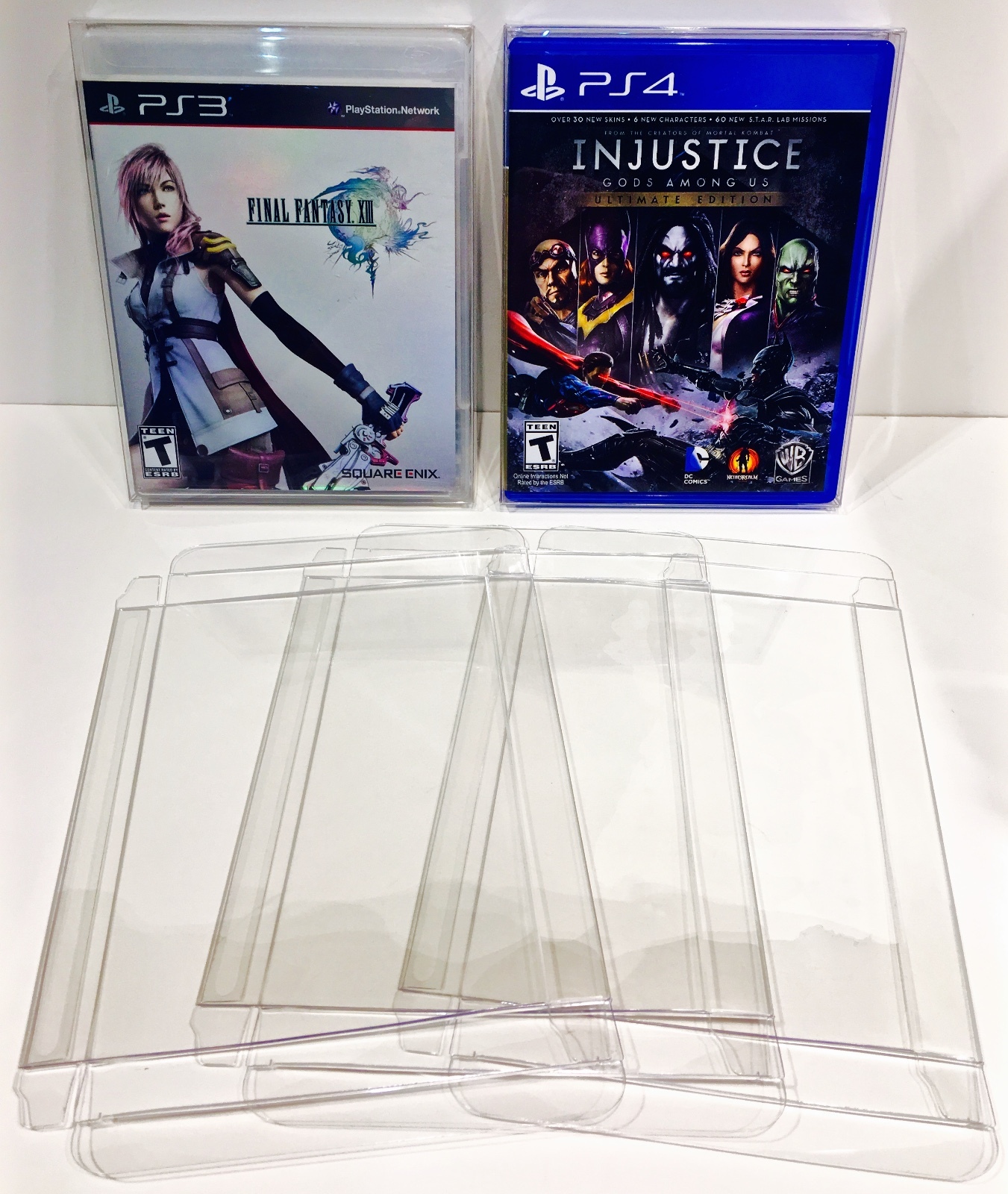 200 Box Protectors For PS3 PS4 Video Games   Clear Sleeves Cases Playstation 3 4