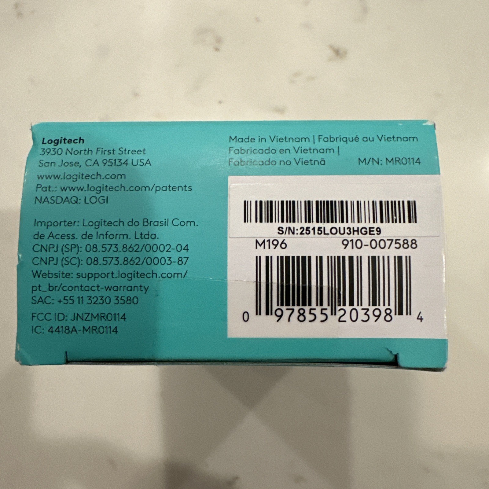 Logitech M196 Bluetooth Wireless Mouse New Sealed